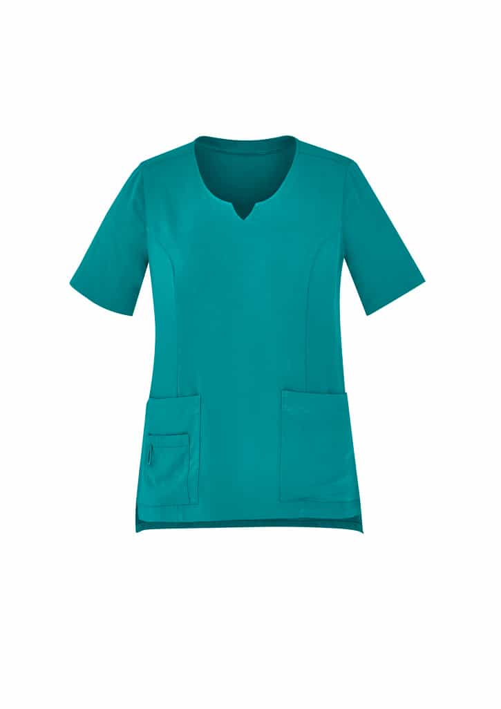 Womens Avery Round Neck Scrub Top