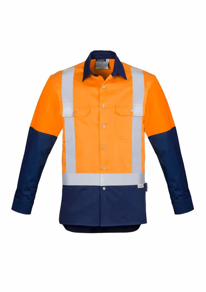 Mens Industrial Long Sleeve Shirt - Shoulder Taped