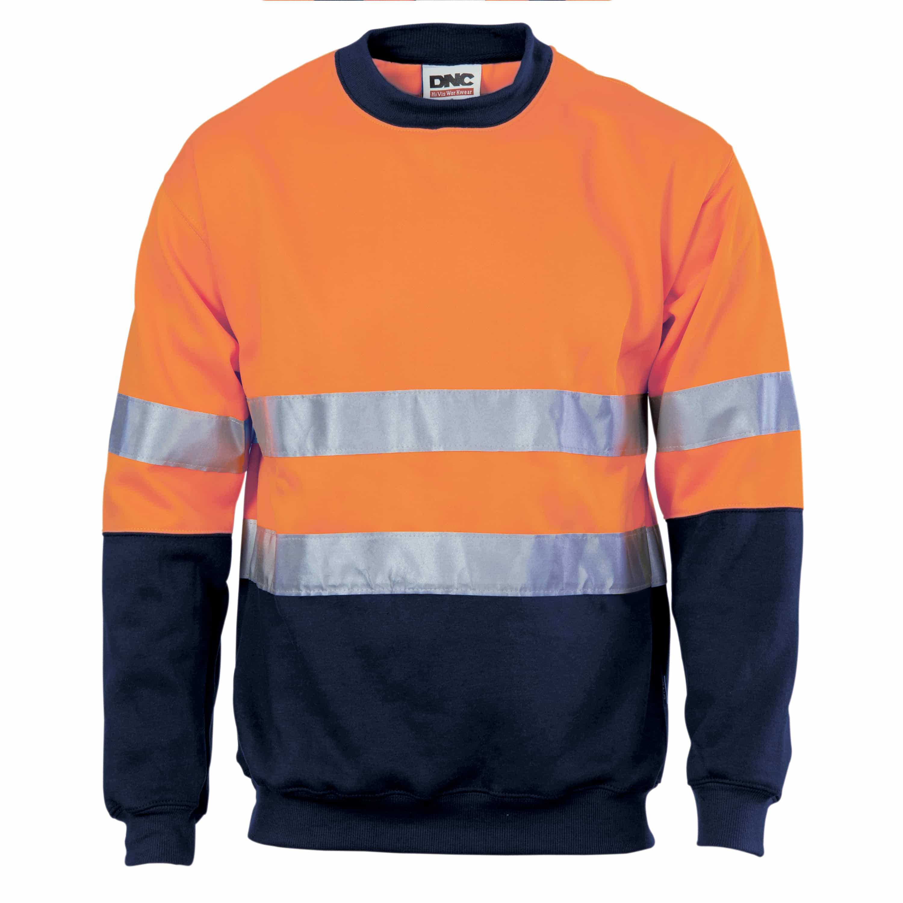 HiVis Two Tone Fleecy Sweat Shirt (Sloppy Joe) with CSR R/Tape Crew-Neck