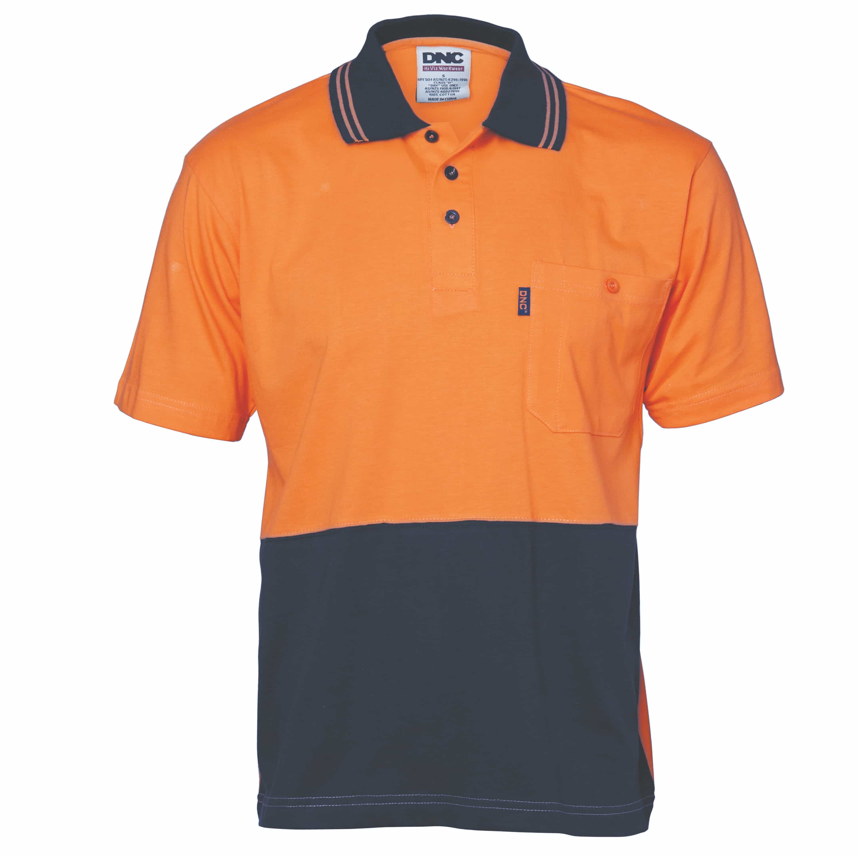 HiVis Cool-Breeze Cotton Jersey Polo Shirt
with Under Arm Cotton Mesh - S/S