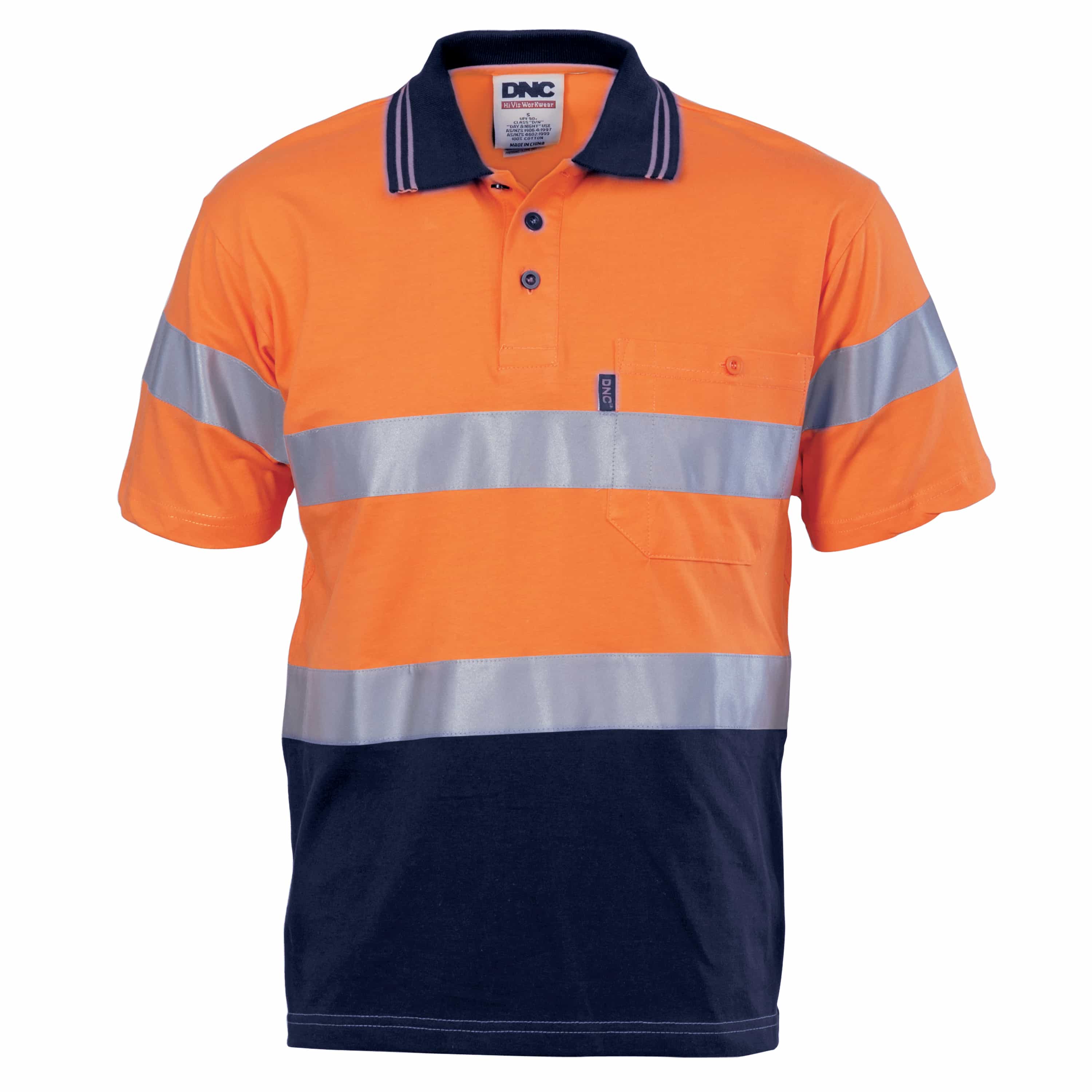 Hivis Cool-Breeze Cotton Jersey Polo With CSR R/Tape - S/S