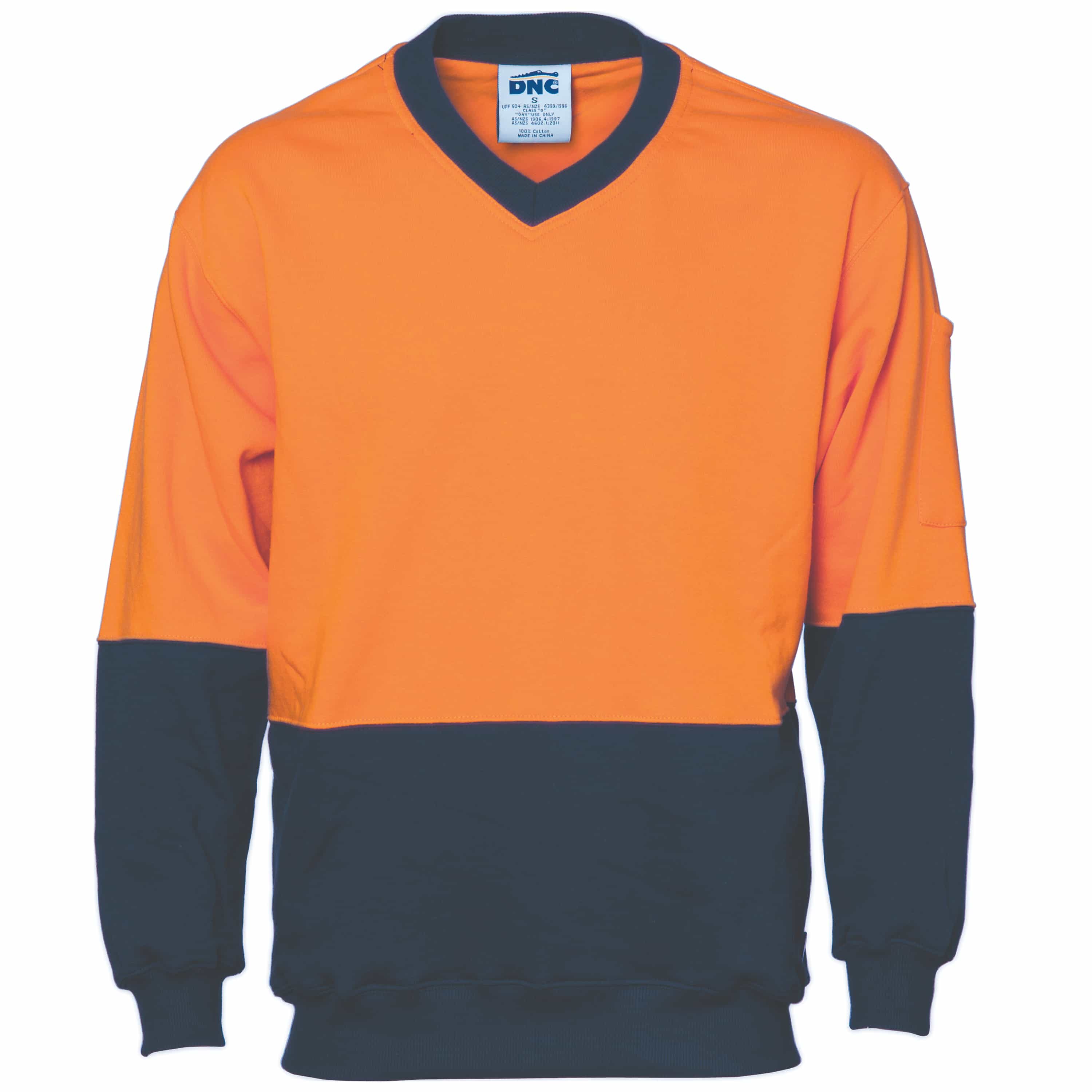 HiVis Two Tone Cotton Fleecy Sweat
Shirt V-Neck