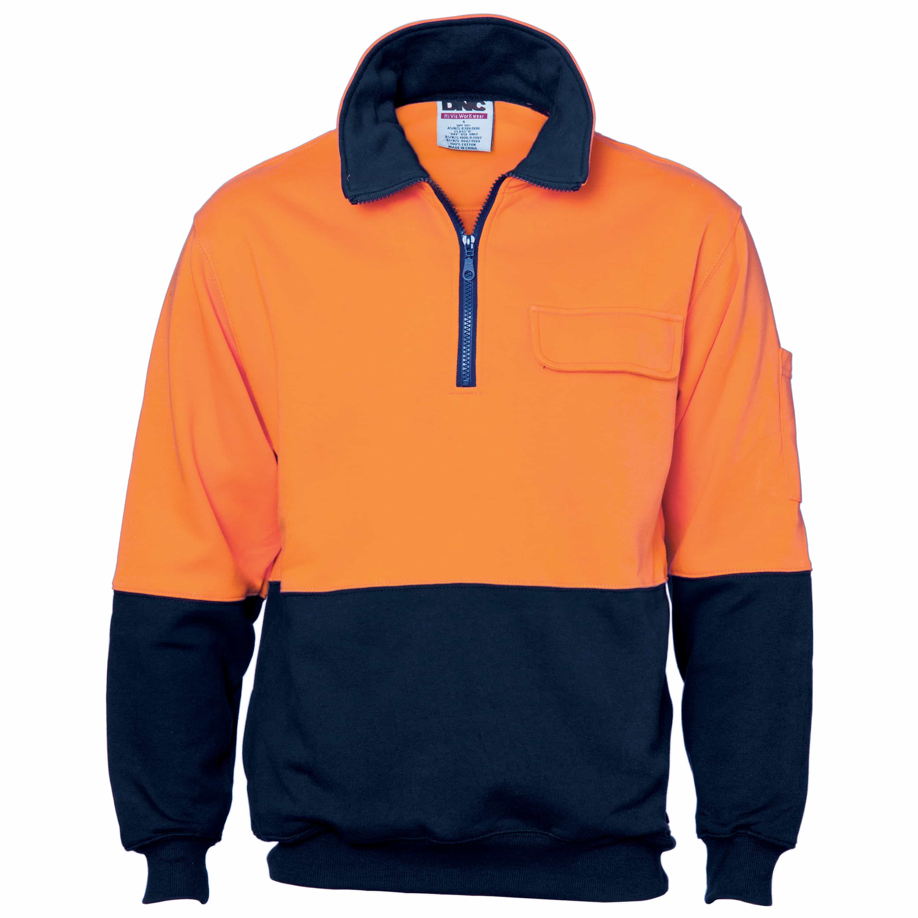 HiVis Two Tone 1/2 Zip Cotton Fleecy
Windcheater