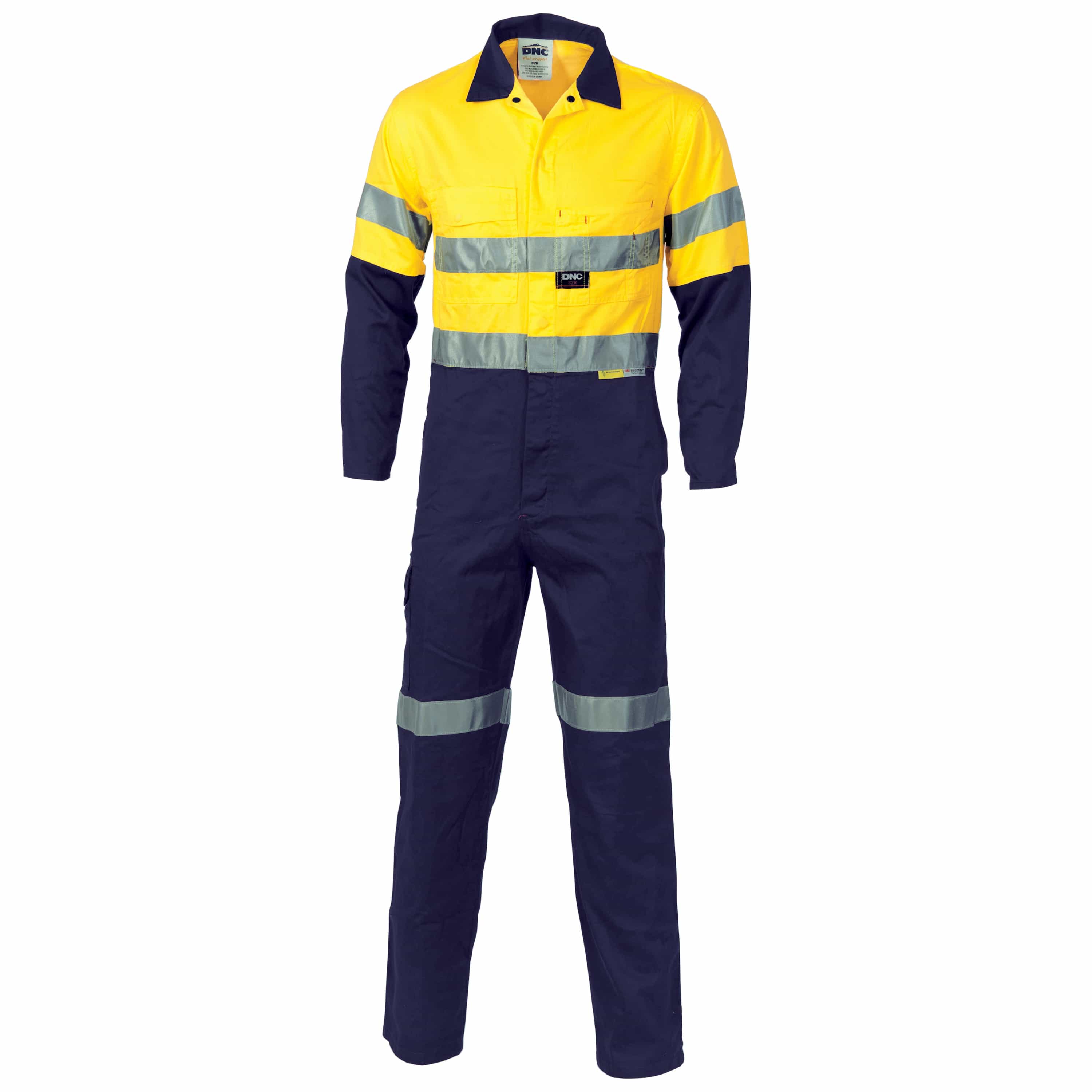 HiVis Cool-Breeze two tone L.Weight Cott on
Coverall with 3M R/Tape