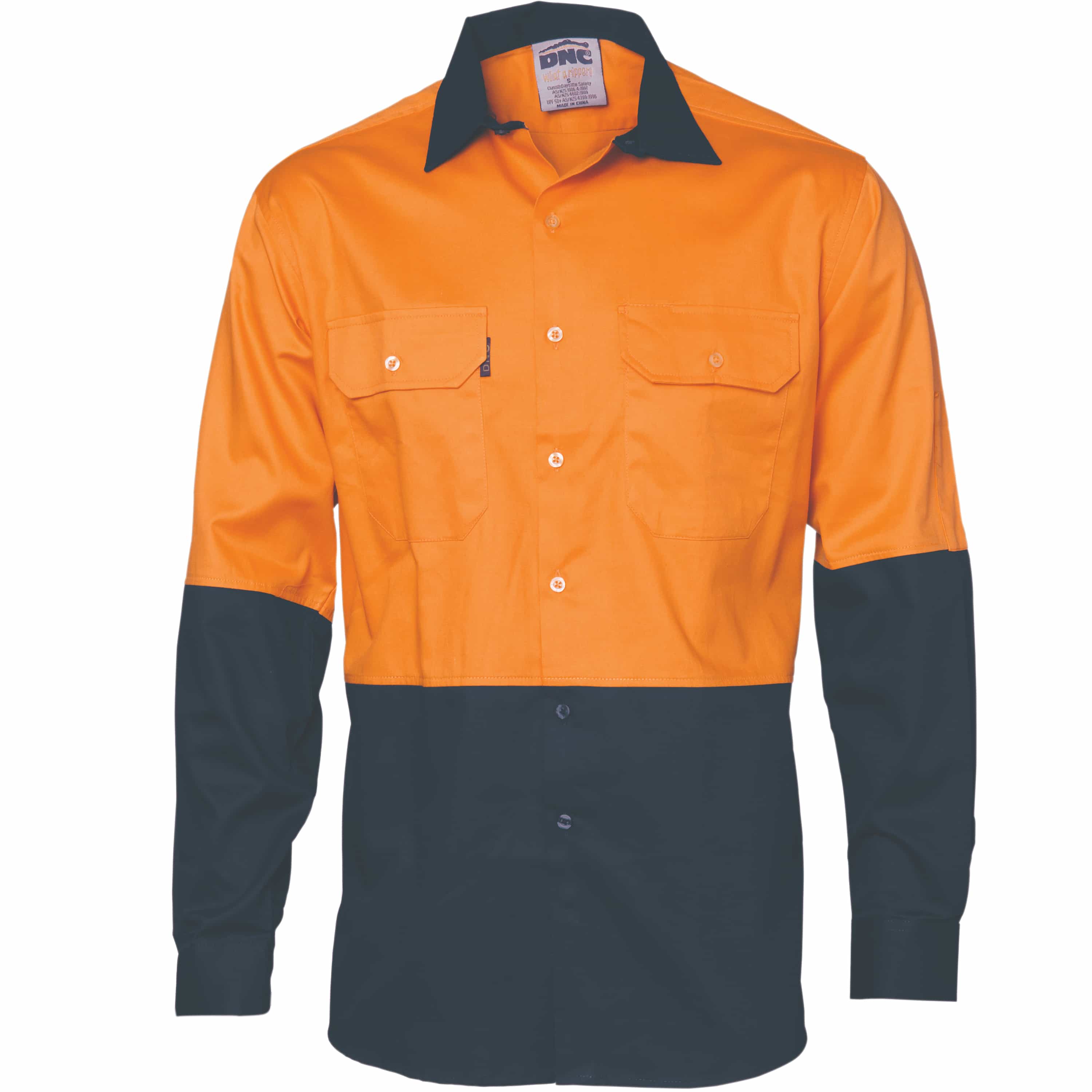 HiVis Two Tone Cotton Drill Vented Shirt -
Long Sleeve