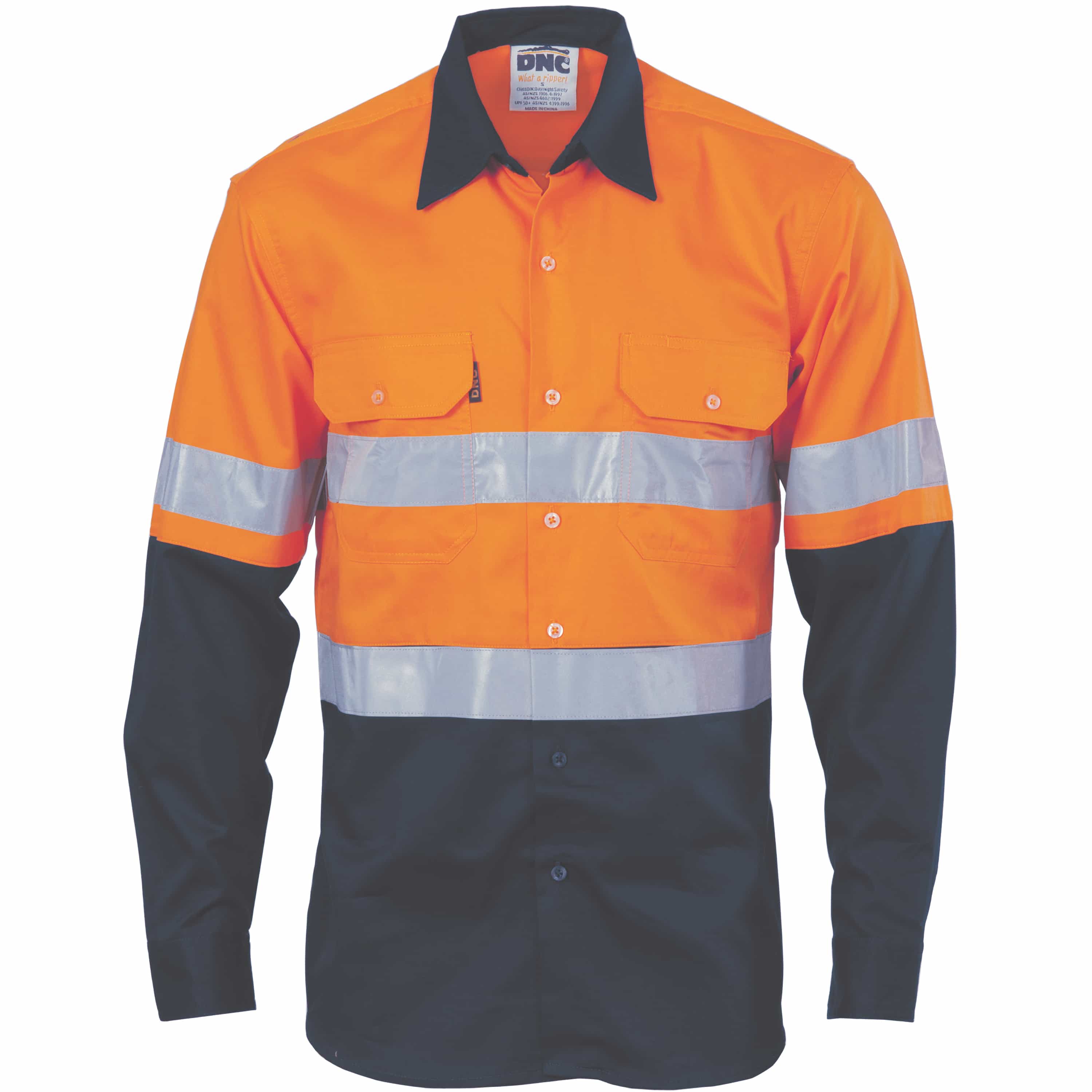 HiVis Cool-Breeze Vertical Vented Cotton Shirt
with Generic R/Tape - Long sleeve