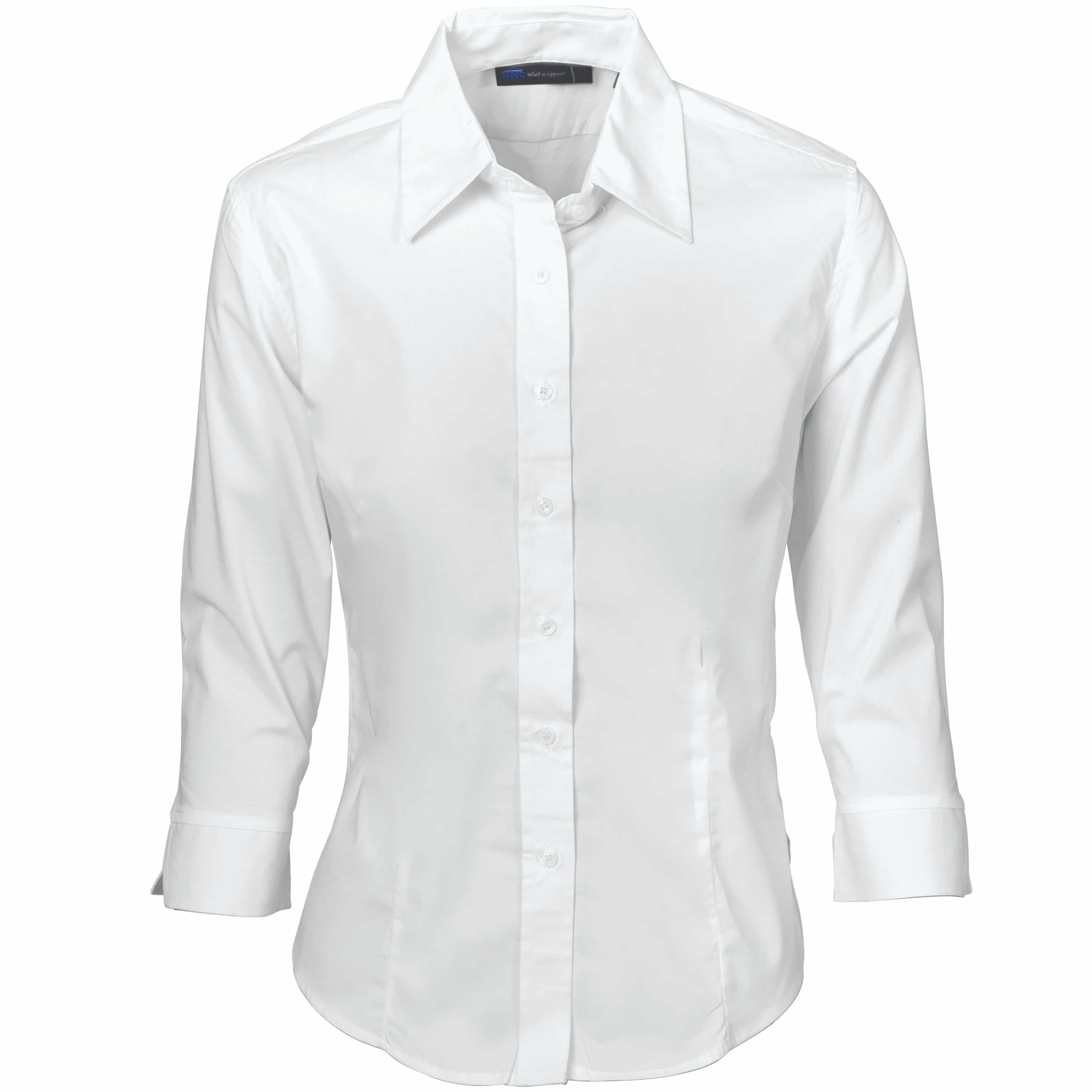 Ladies Polyester Cotton Shirt - 3/4 Sleeve