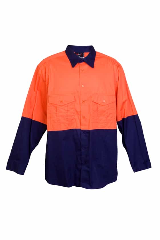 100%  Combed Cotton Drill Long Sleeve Shirts