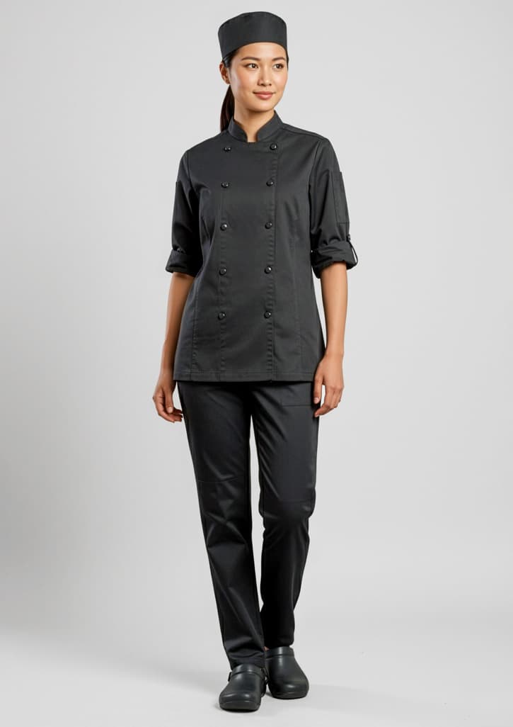 Gusto Womens Long Sleeve Chef Jacket thumbnail 4