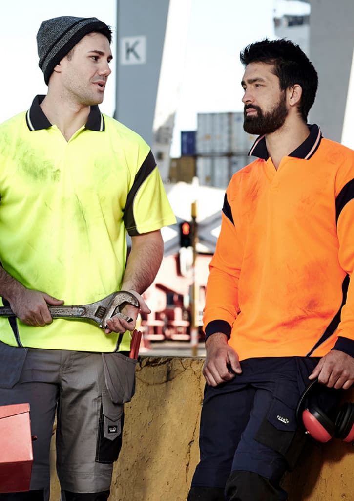 Mens Hi Vis Aztec Short Sleeve Polo thumbnail 3