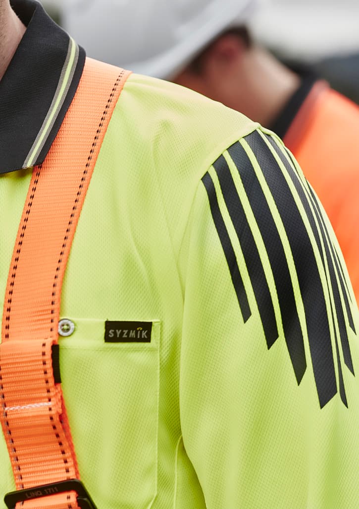 Mens Hi Vis Flux Long Sleeve Polo thumbnail 5