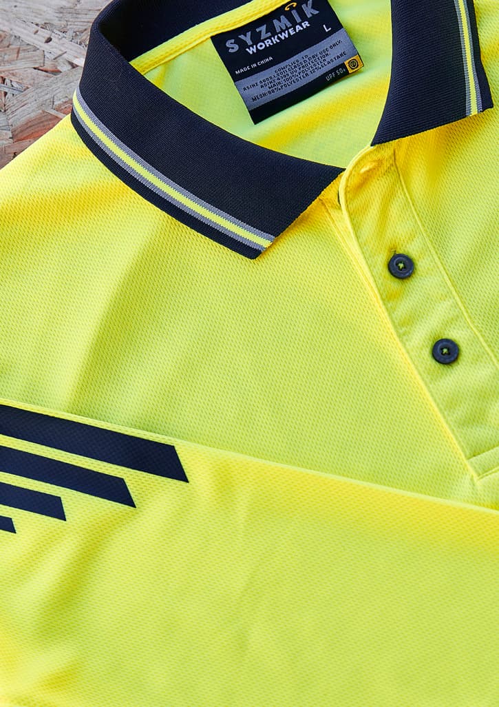 Mens Hi Vis Flux Long Sleeve Polo thumbnail 6