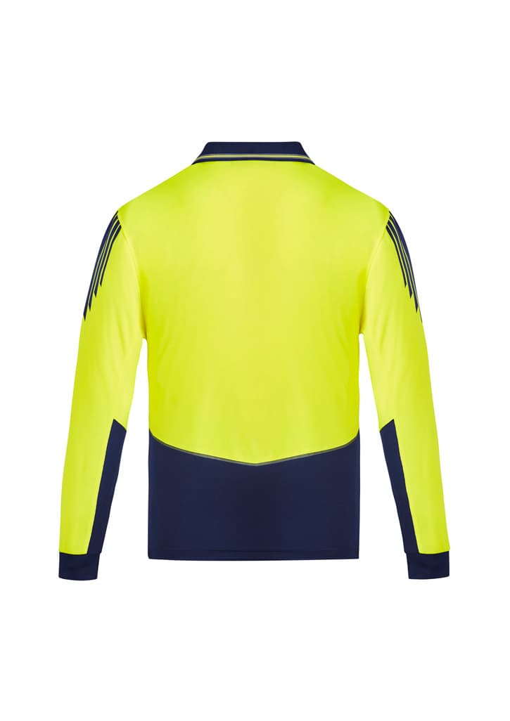 Mens Hi Vis Flux Long Sleeve Polo thumbnail 2