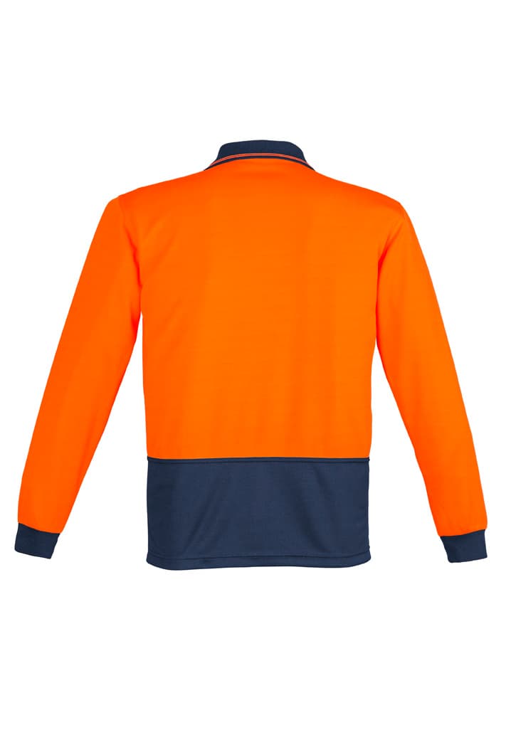Mens Hi Vis Comfort Back Long Sleeve Polo thumbnail 2