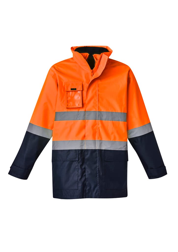 Mens Hi Vis Basic 4 In 1 Waterproof Jacket — view 1
