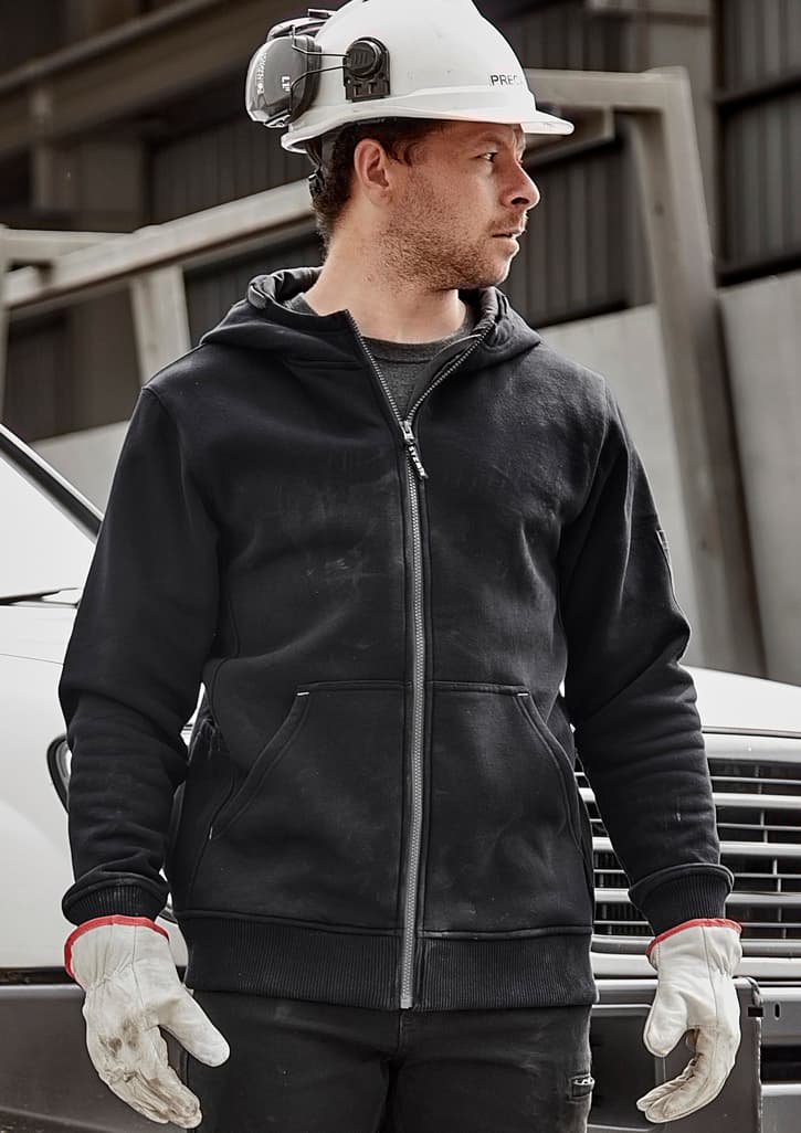 Unisex Zip Front Multi-pocket Hoodie thumbnail 3