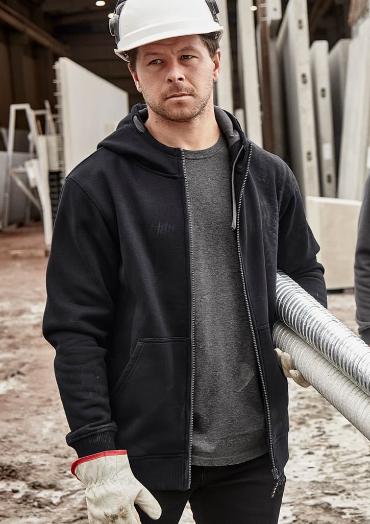 Unisex Zip Front Multi-pocket Hoodie thumbnail 5