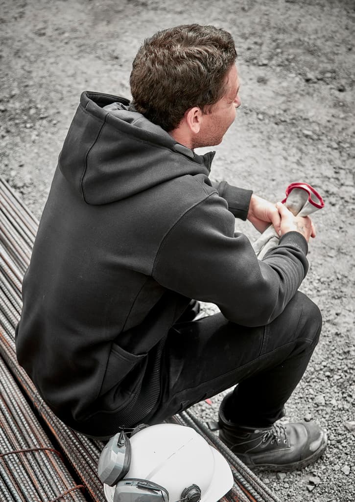 Unisex Zip Front Multi-pocket Hoodie thumbnail 8