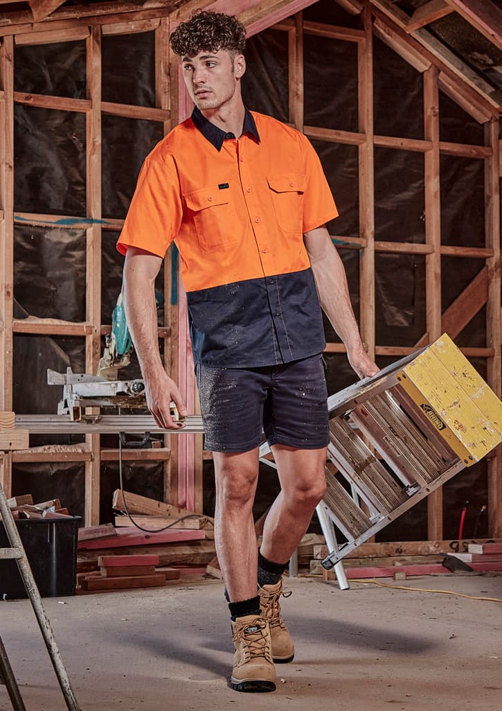 Mens Hi Vis Short Sleeve Shirt thumbnail 4