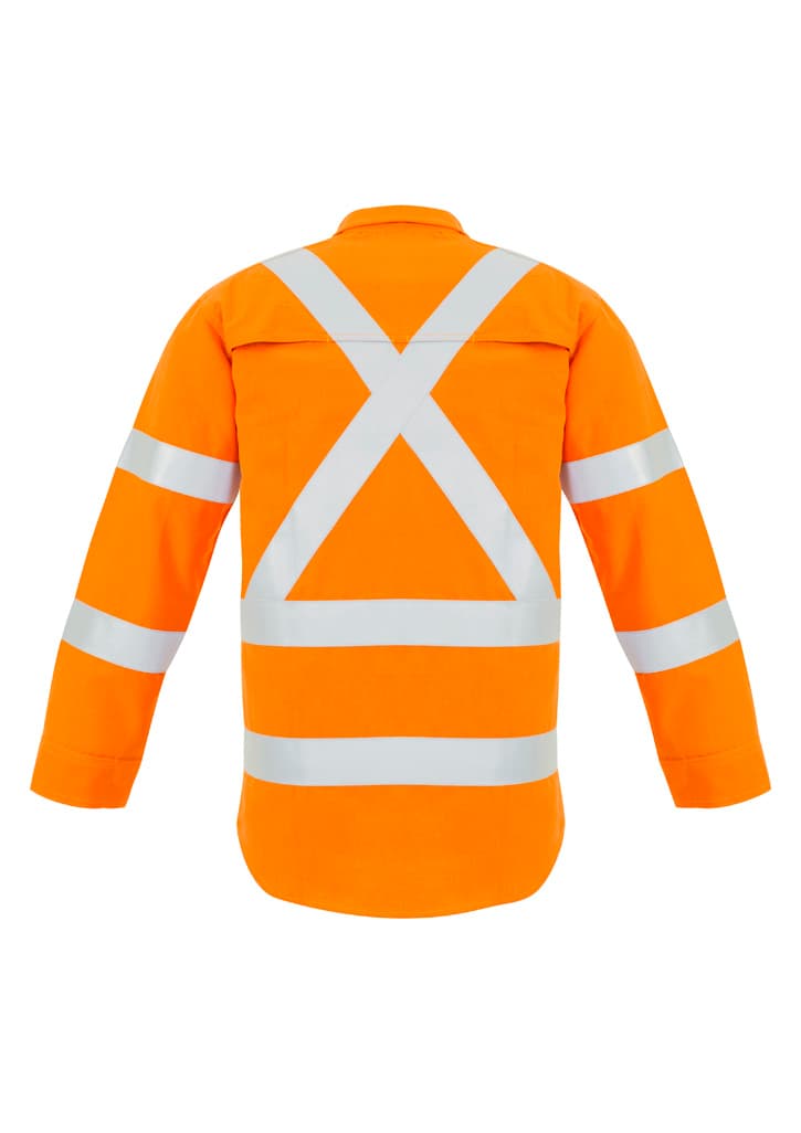 Mens Red Flame Hi Vis X Back Shirt thumbnail 2