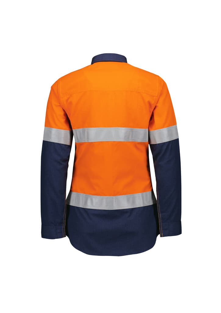 Womens Orange Flame Lightweight Ripstop Taped Shirt thumbnail 2