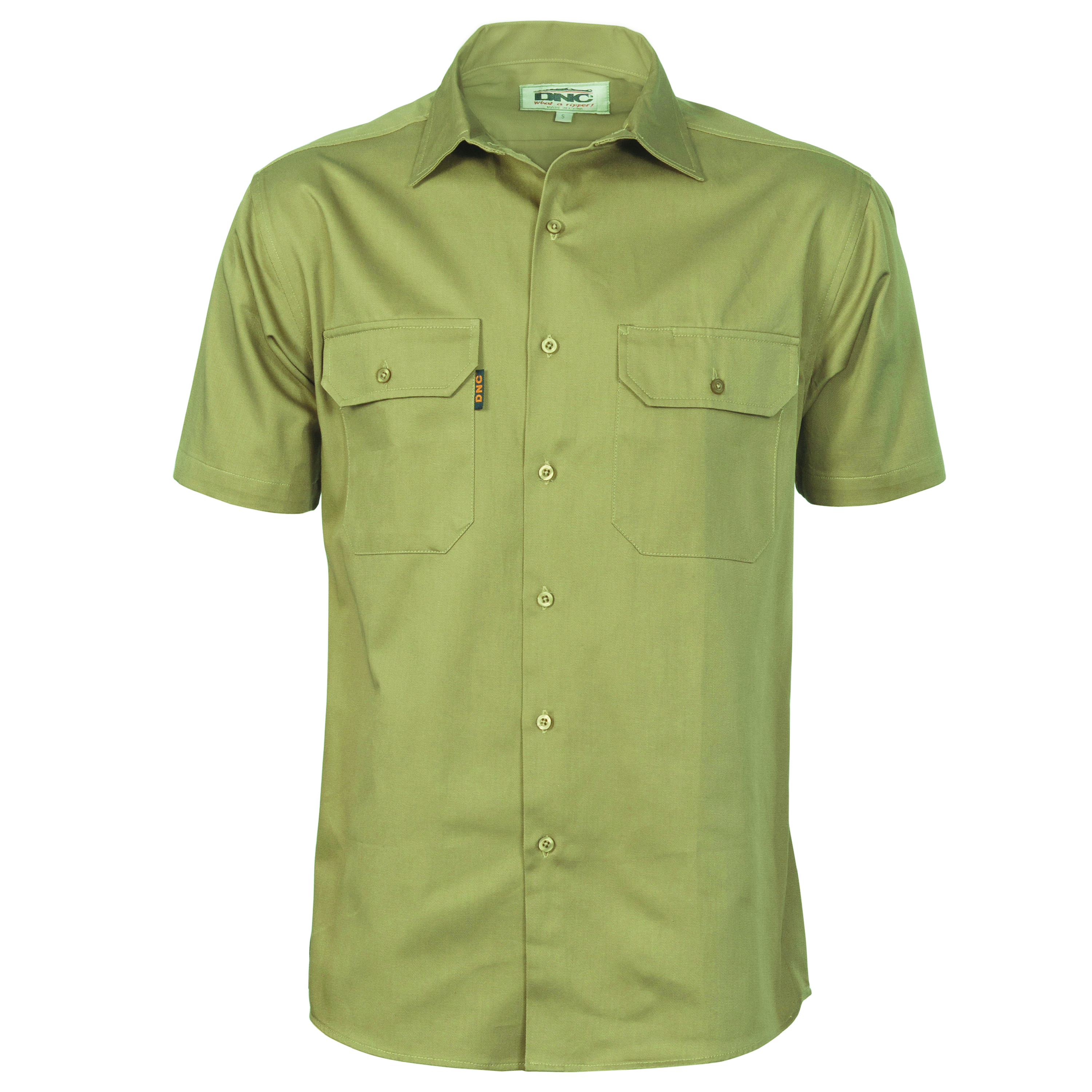 Cotton Drill Work Shirt - Short Sleeve — view 1