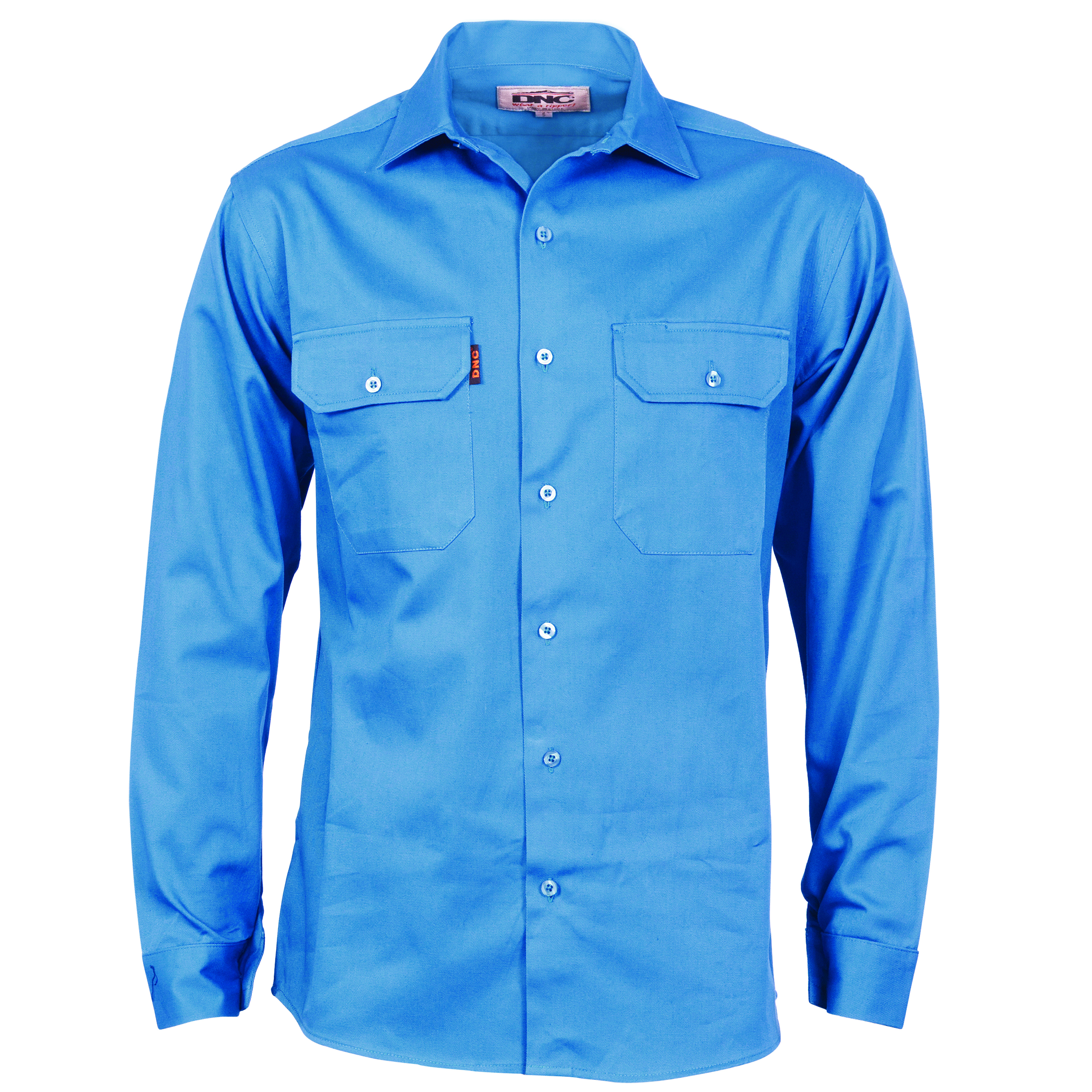 Cotton Drill Work Shirt With Gusset Sleeve - Long Sleeve — view 1