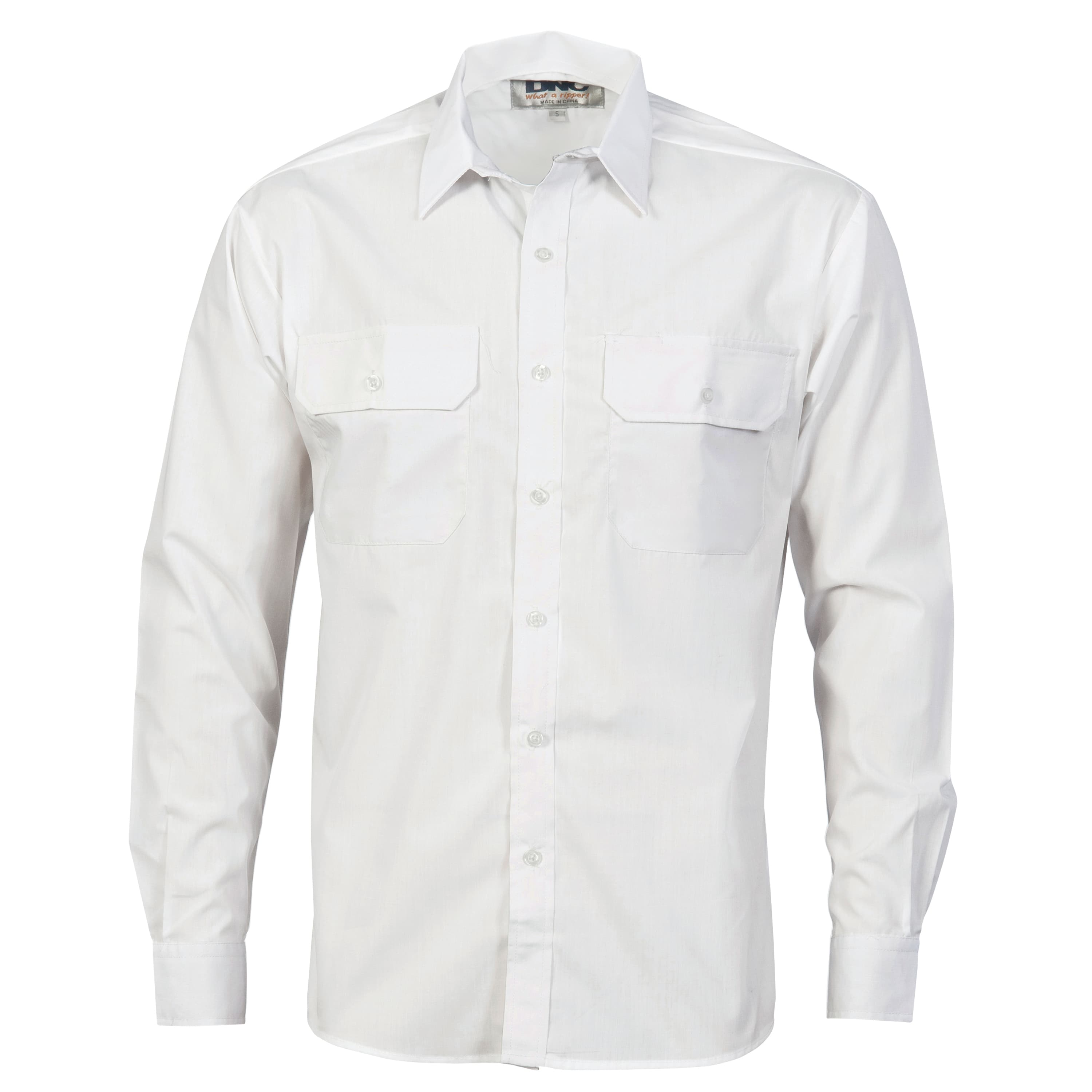 Polyester Cotton Work Shirt - Long Sleeve — view 1