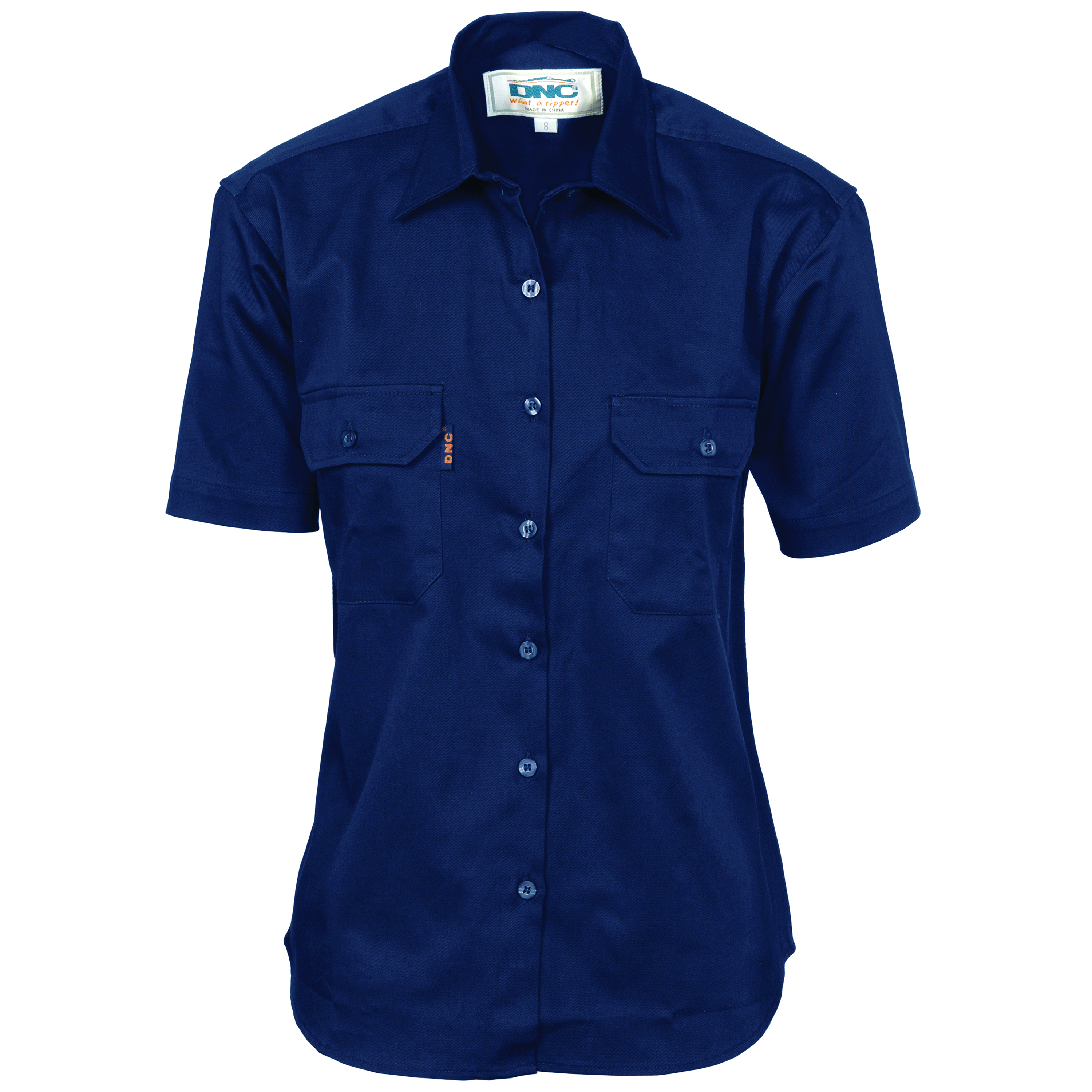 Ladies Cotton Drill Work Shirt - Short Sleeve — view 1