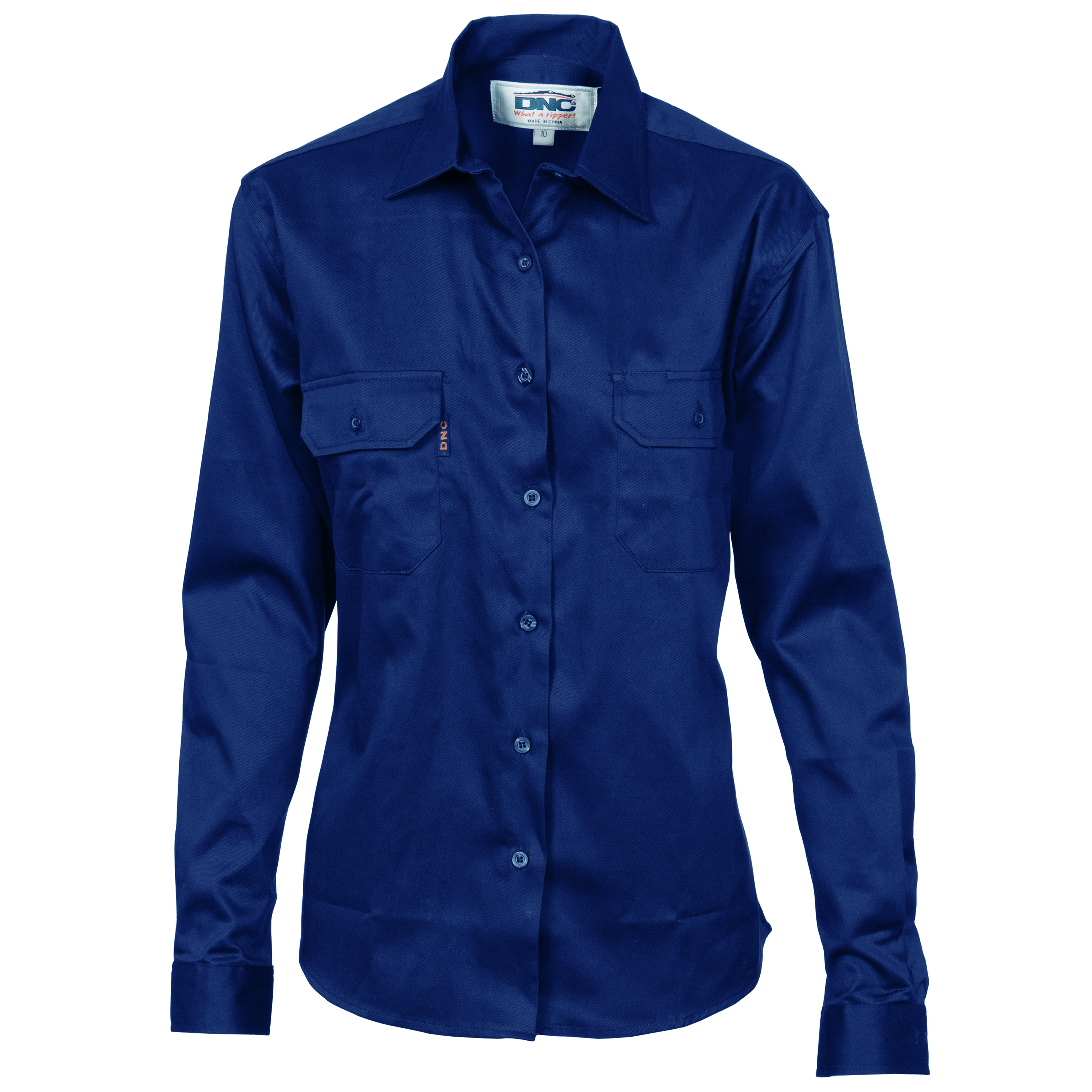 Ladies Cotton Drill Work Shirt - Long Sleeve — view 1