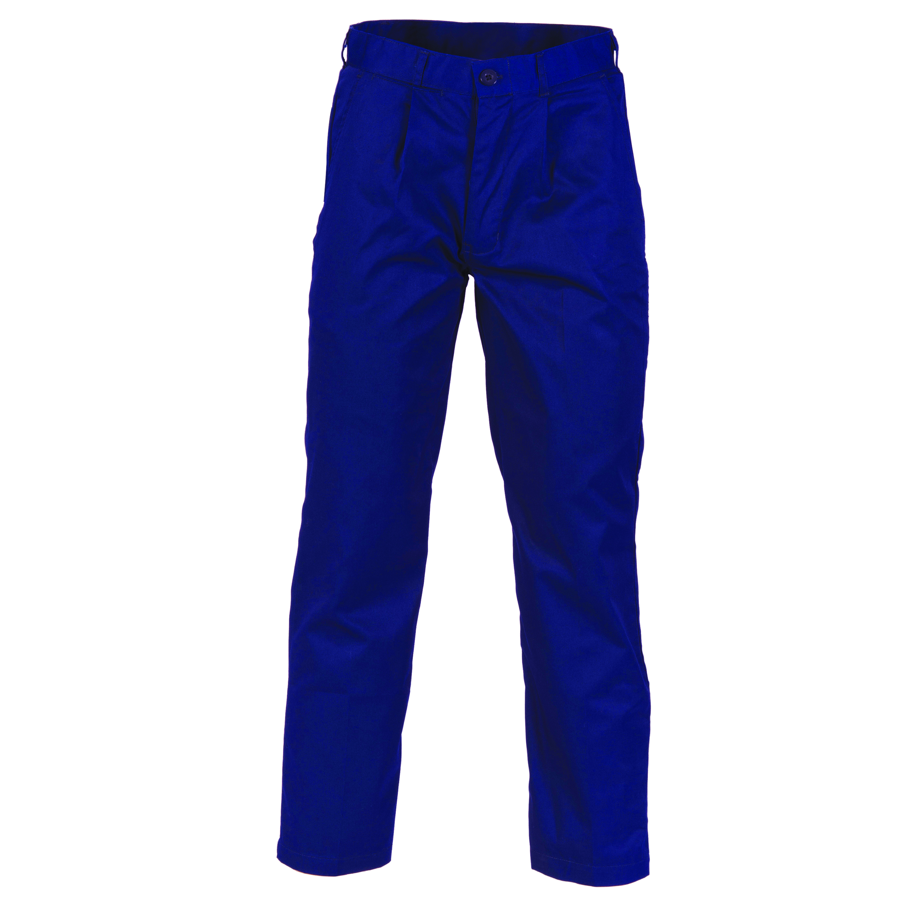 Polyester Cotton Pleat Front Work Pants — view 1