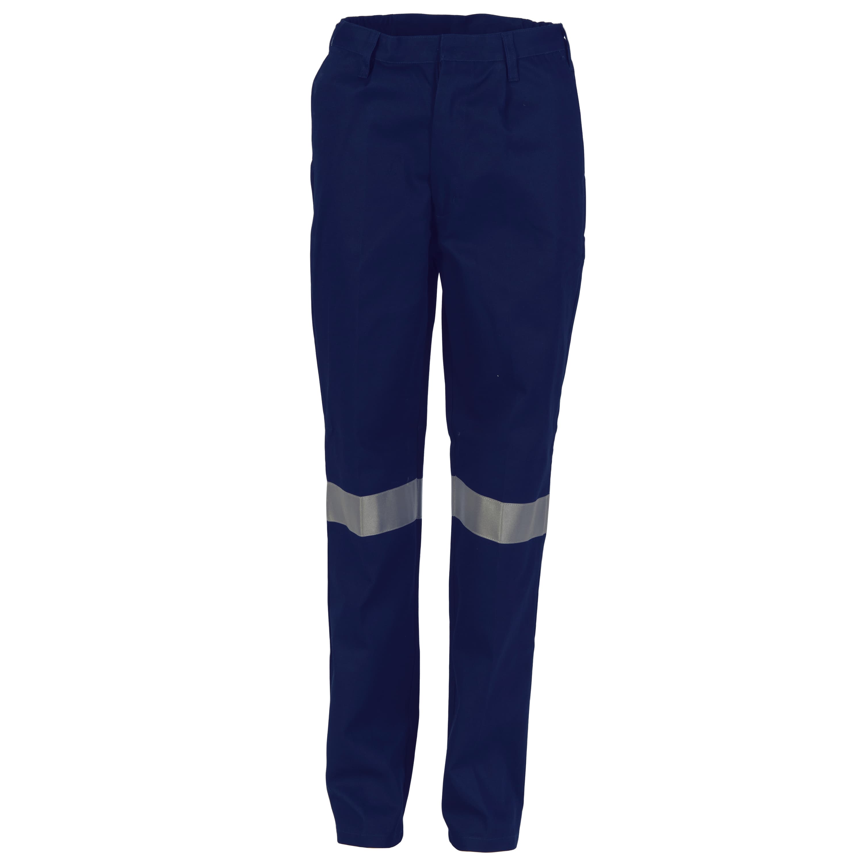 Ladies Cotton Drill Pants With 3M Reflective Tape — view 1