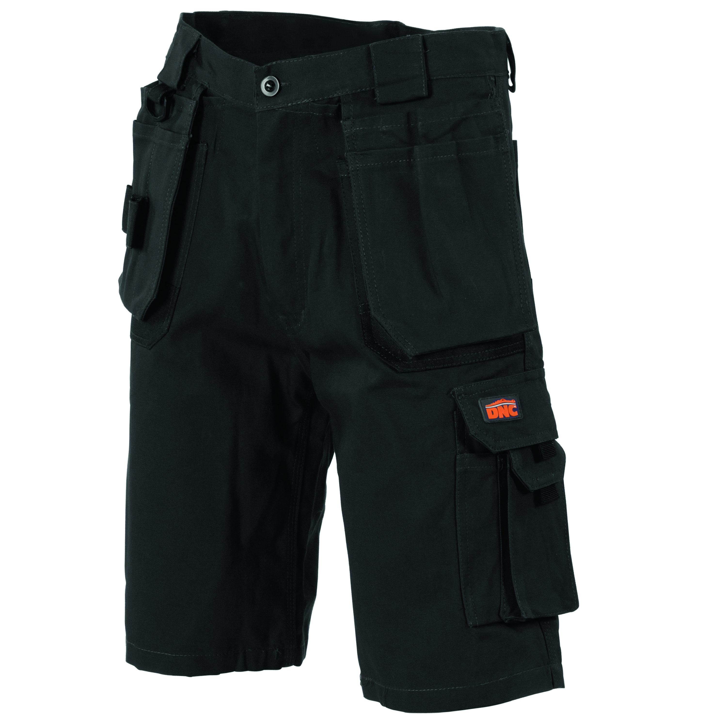 Duratex Cotton Duck Weave Tradies Cargo Shorts - with twin holster tool pocket — view 1