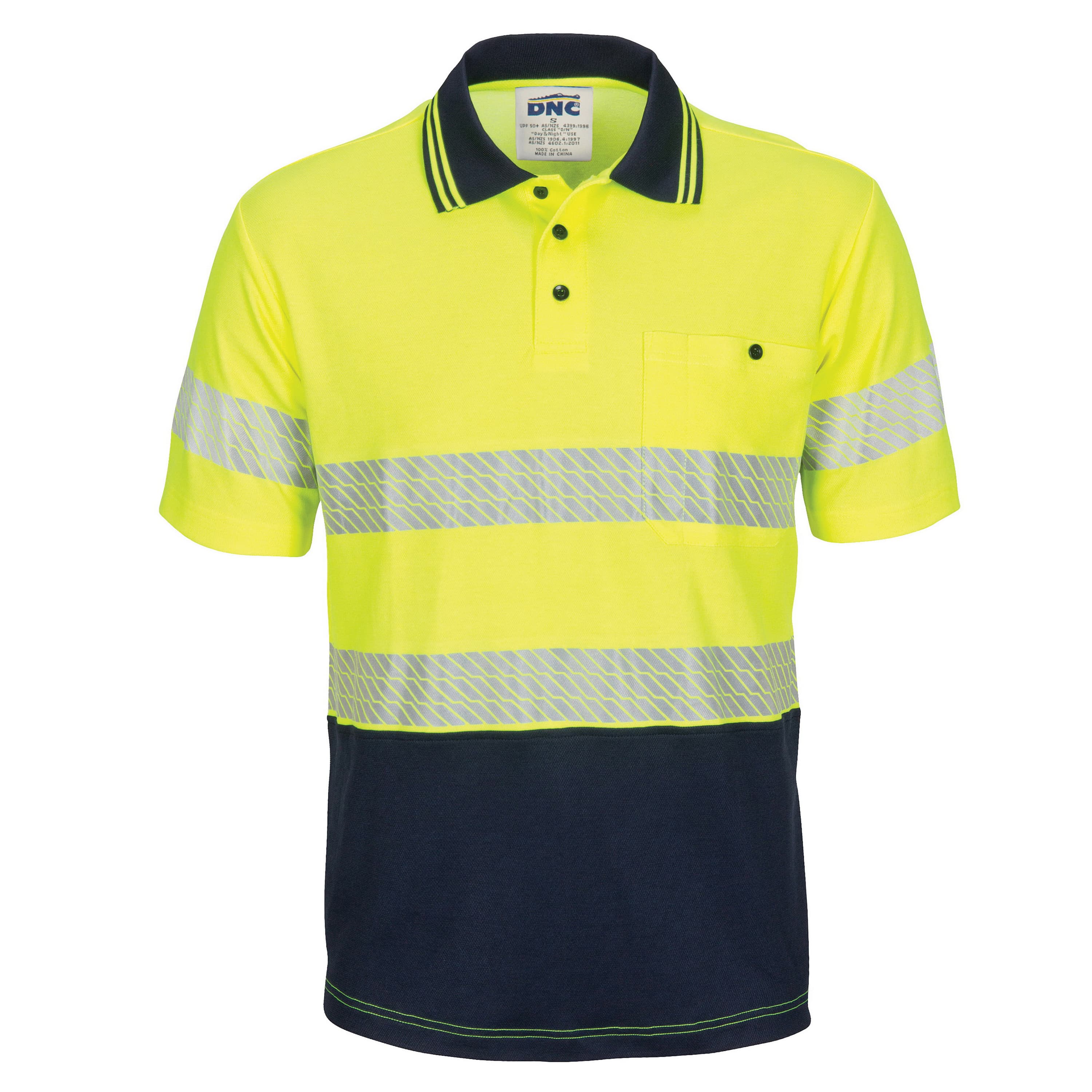 HIVIS Segment Taped Cotton Backed Polo - Short Sleeve — view 1