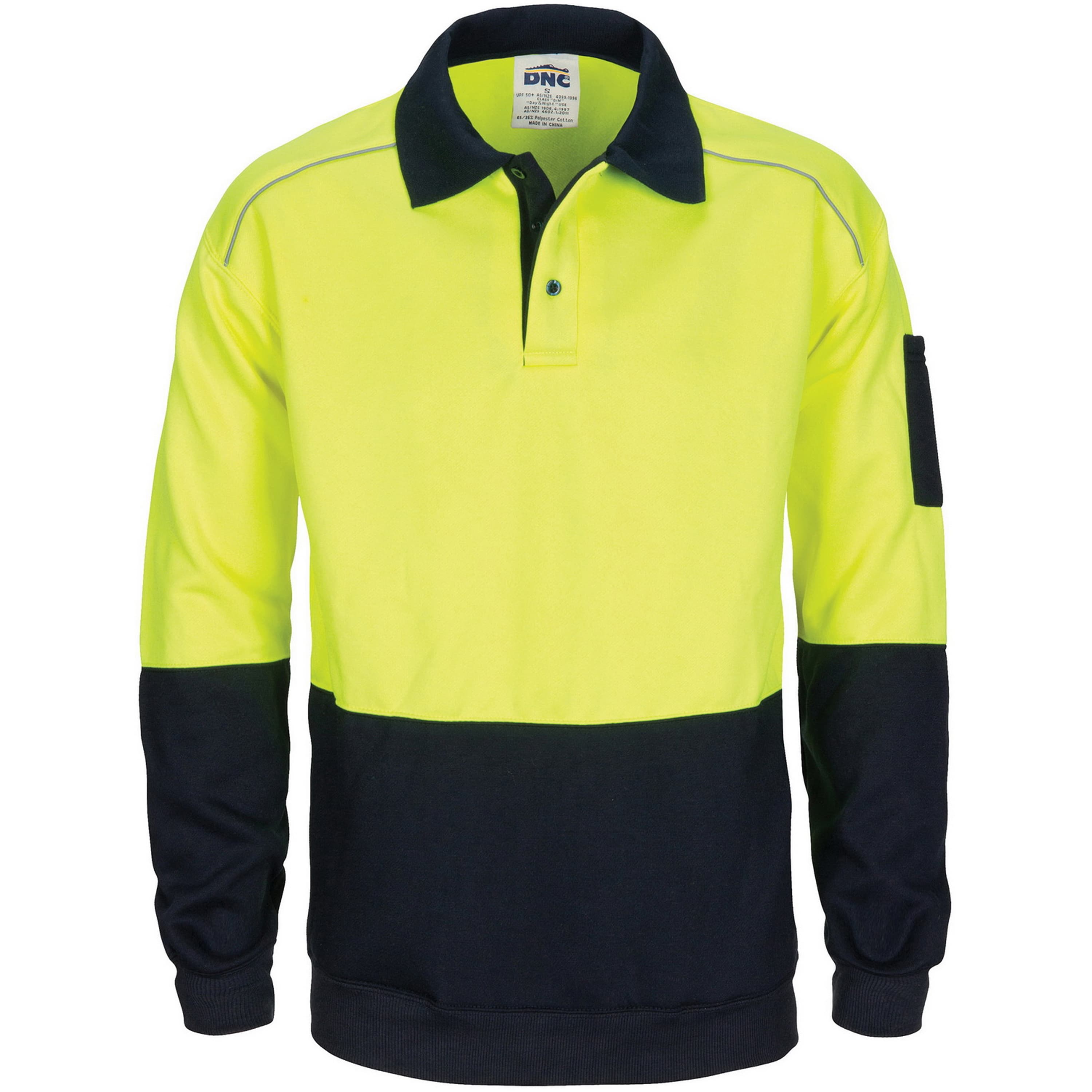 HiVis Rugby Top Windcheater with Two Side Zipped Pockets — view 1
