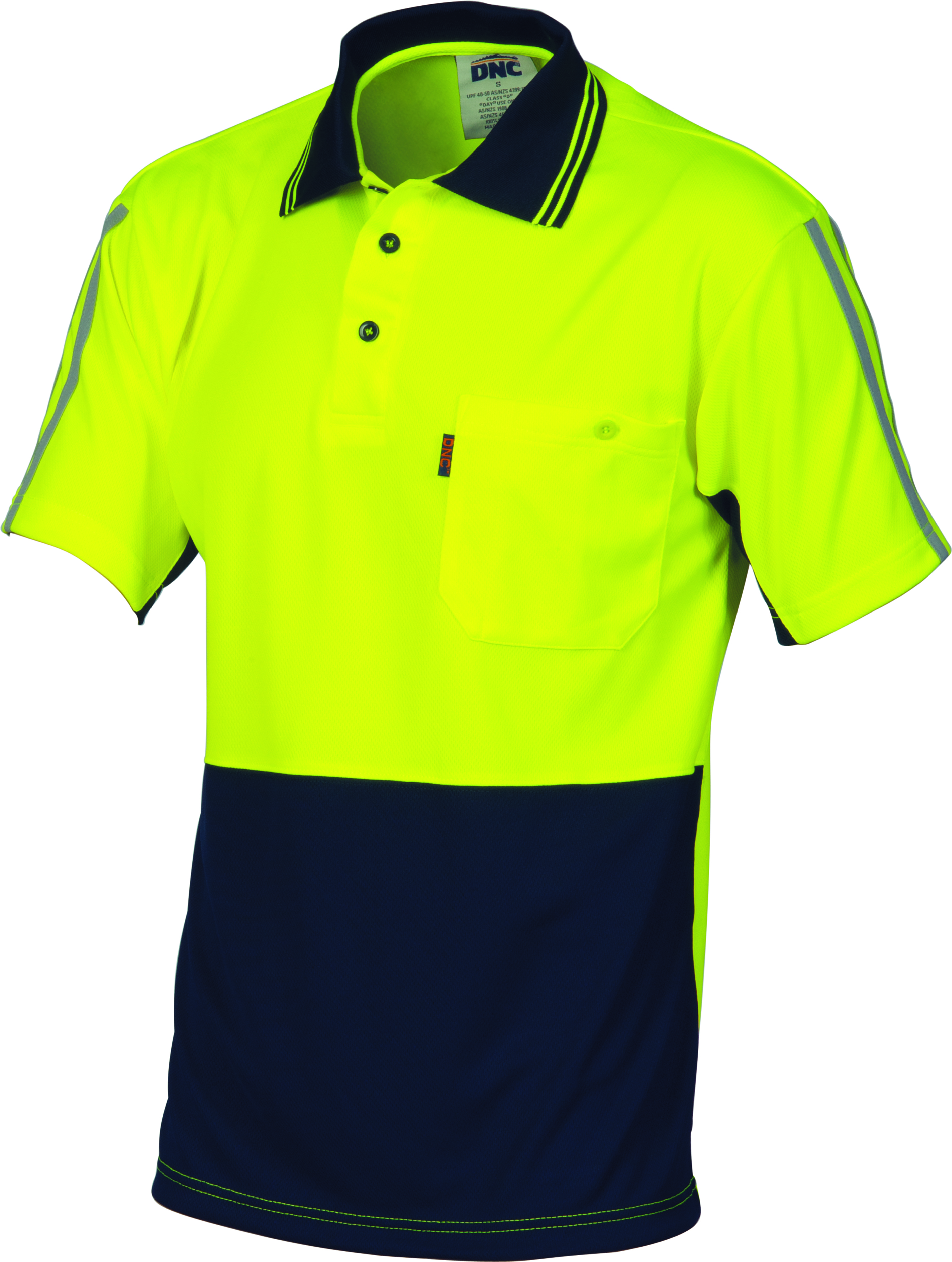 HiVis Cool-Breathe Stripe Polo - Short Sleeve — view 1