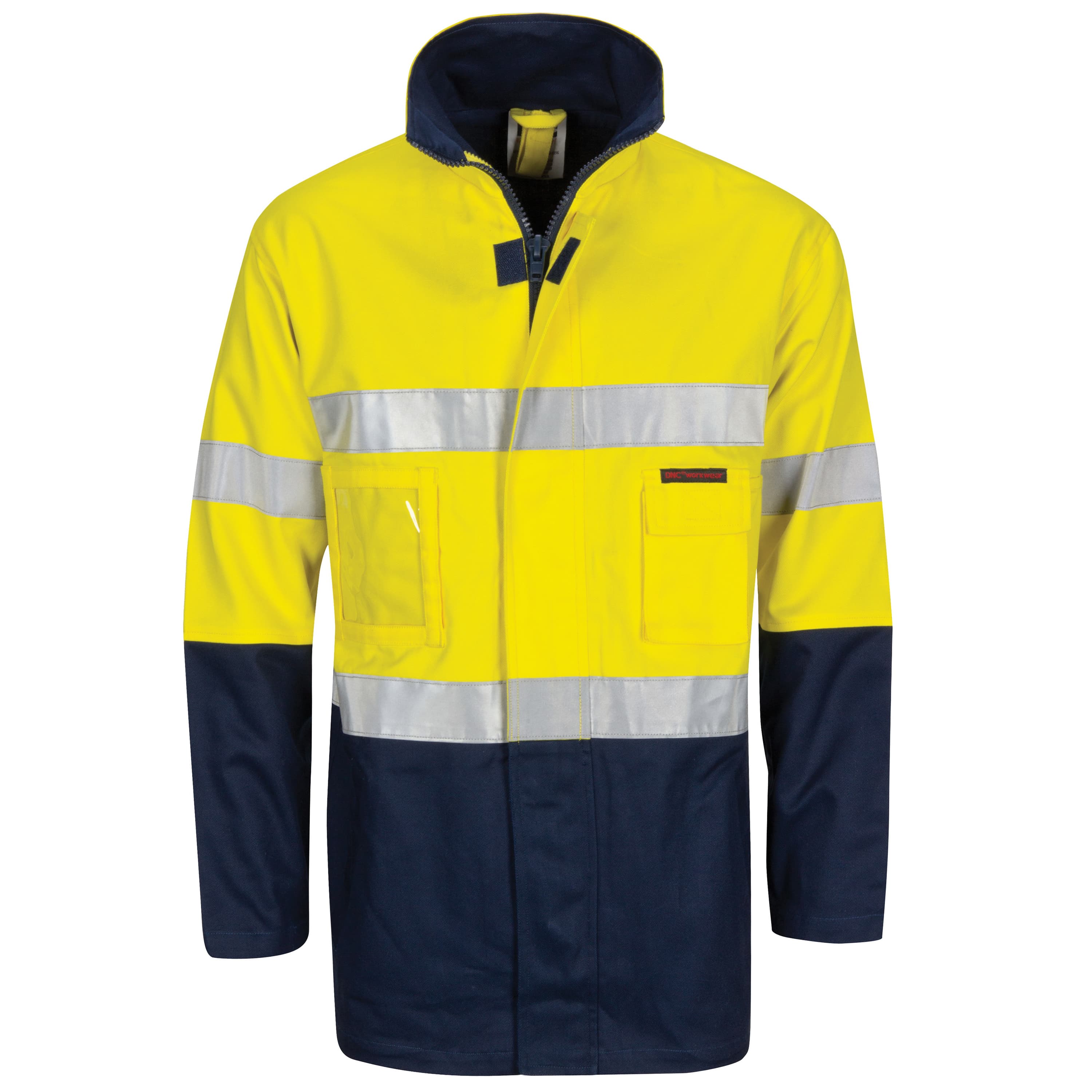 HiVis Cotton Drill "2 in 1" Jacket with Generic Reflective R/Tape — view 1