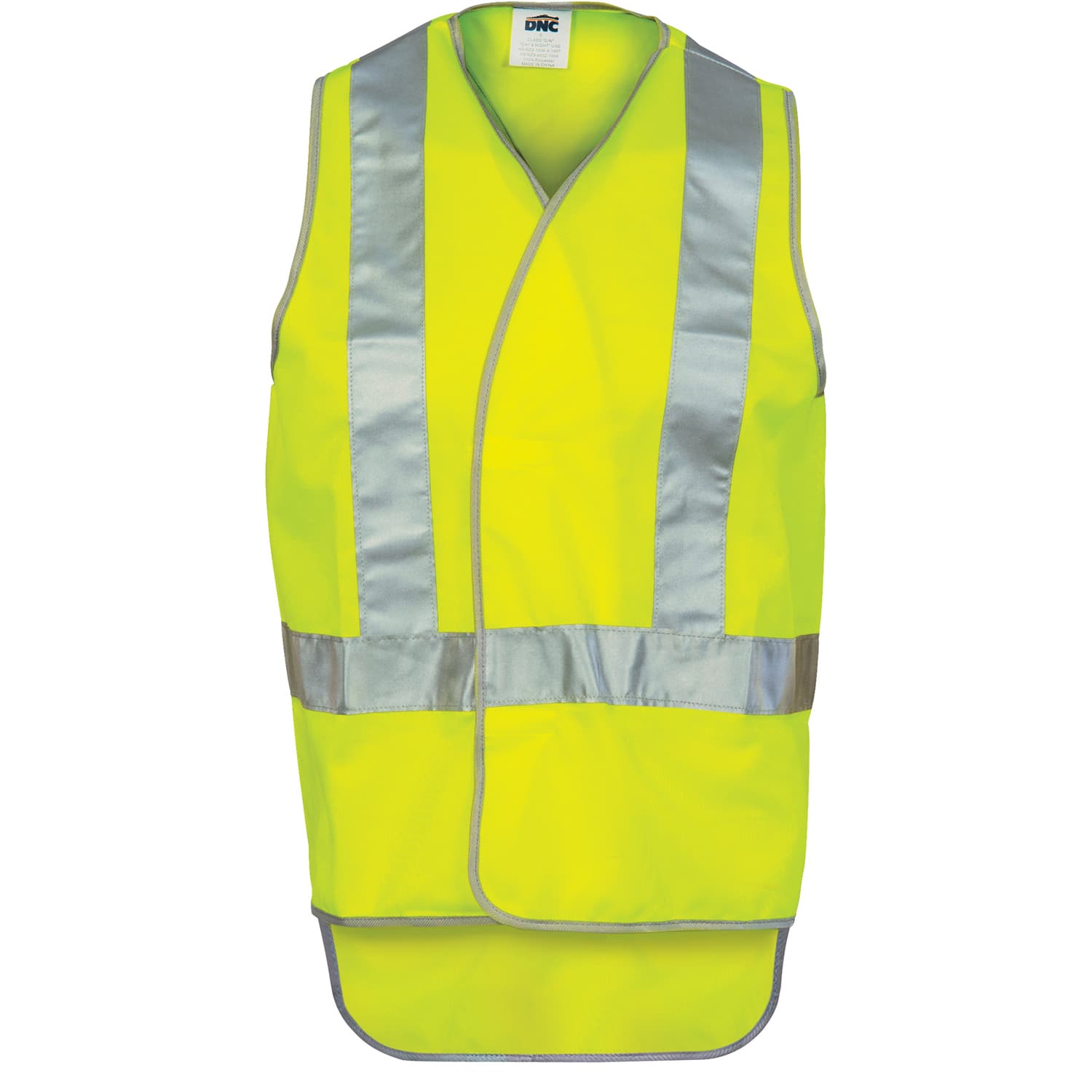 Day/Night Cross Back Safety Vests with Tail — view 1