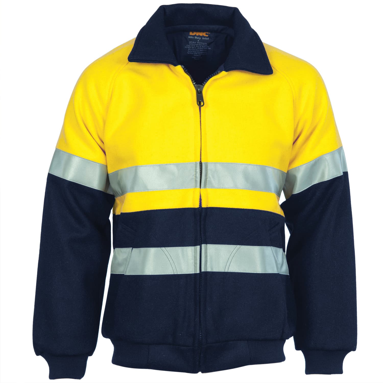 HiVis Two Tone Bluey Bomb er Jacket with CSR R/Tape — view 1