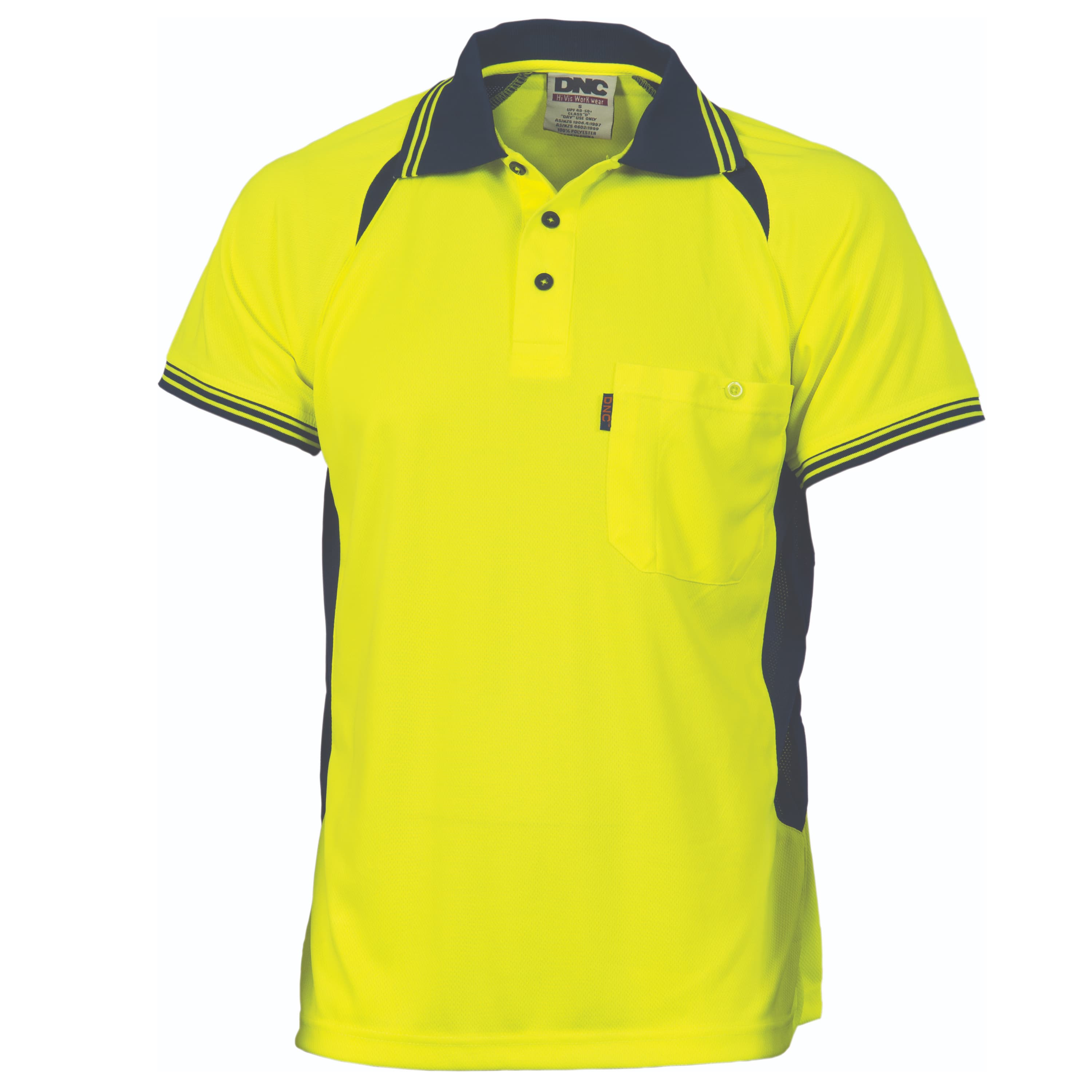 Cool-Breeze Contrast Mesh Polo - short sleeve — view 1
