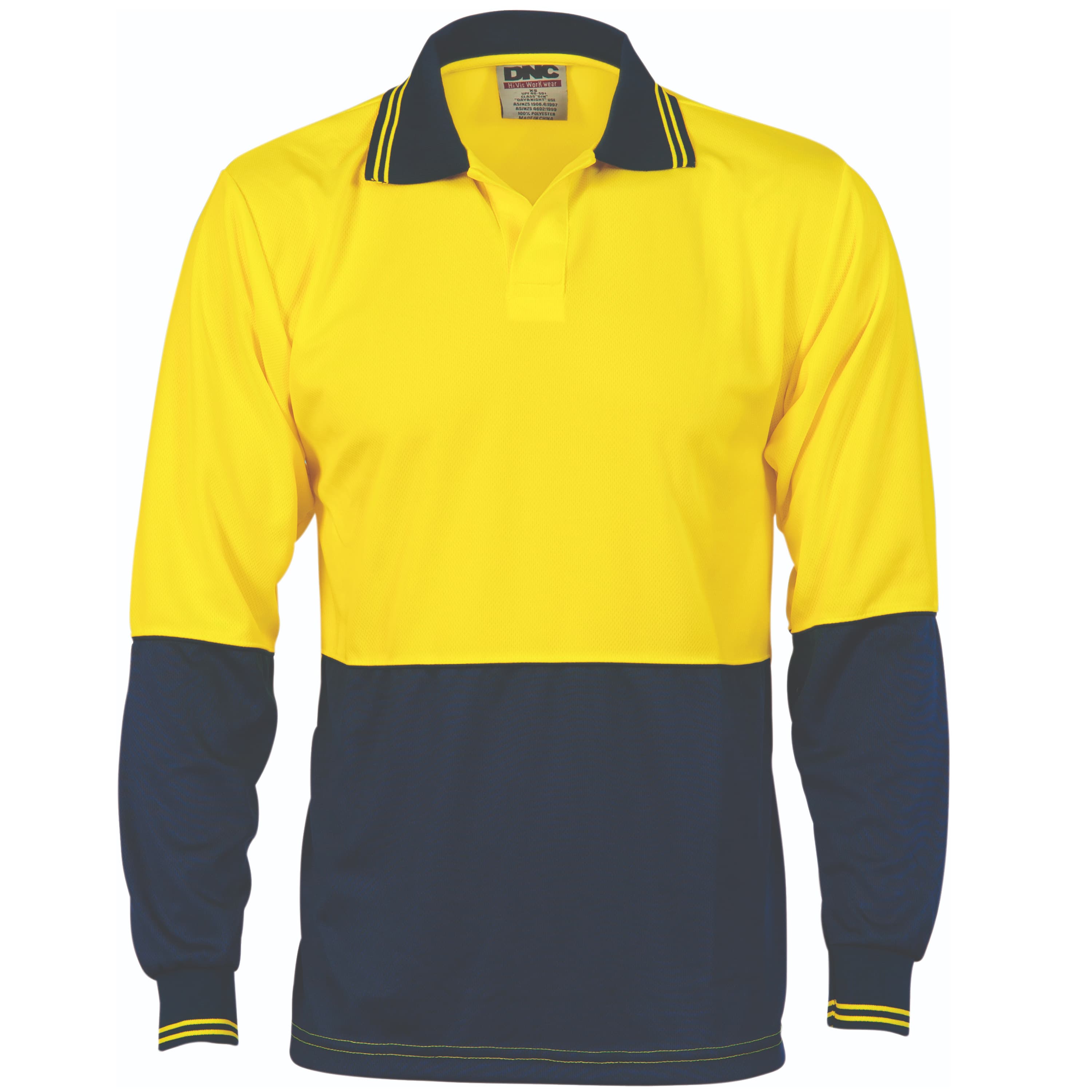 Hivis Two Tone Food Industry Polo - Long Sleeve — view 1