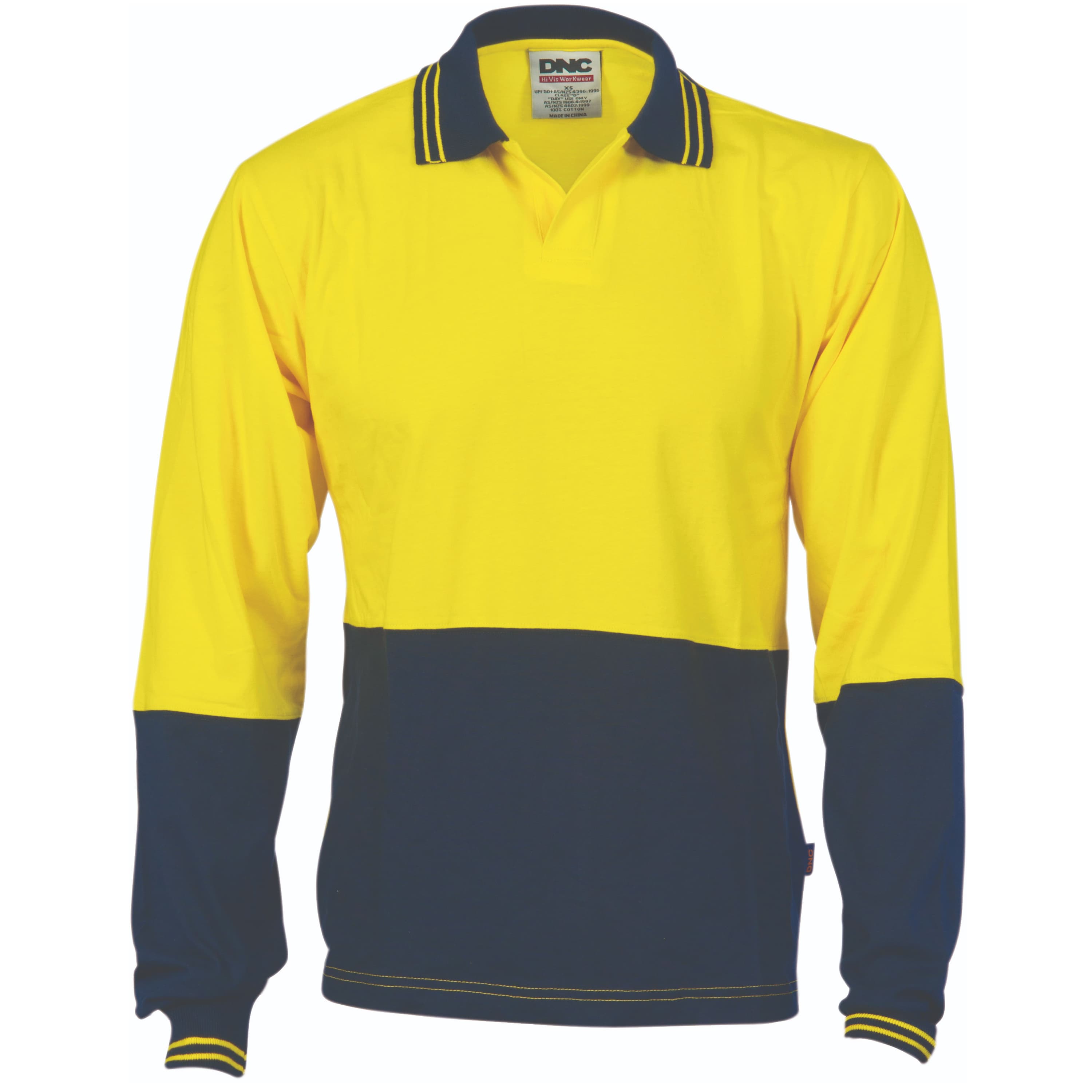 Hivis Cool Breeze Cotton Jersey Food Industry  Polo - Long Sleeve — view 1