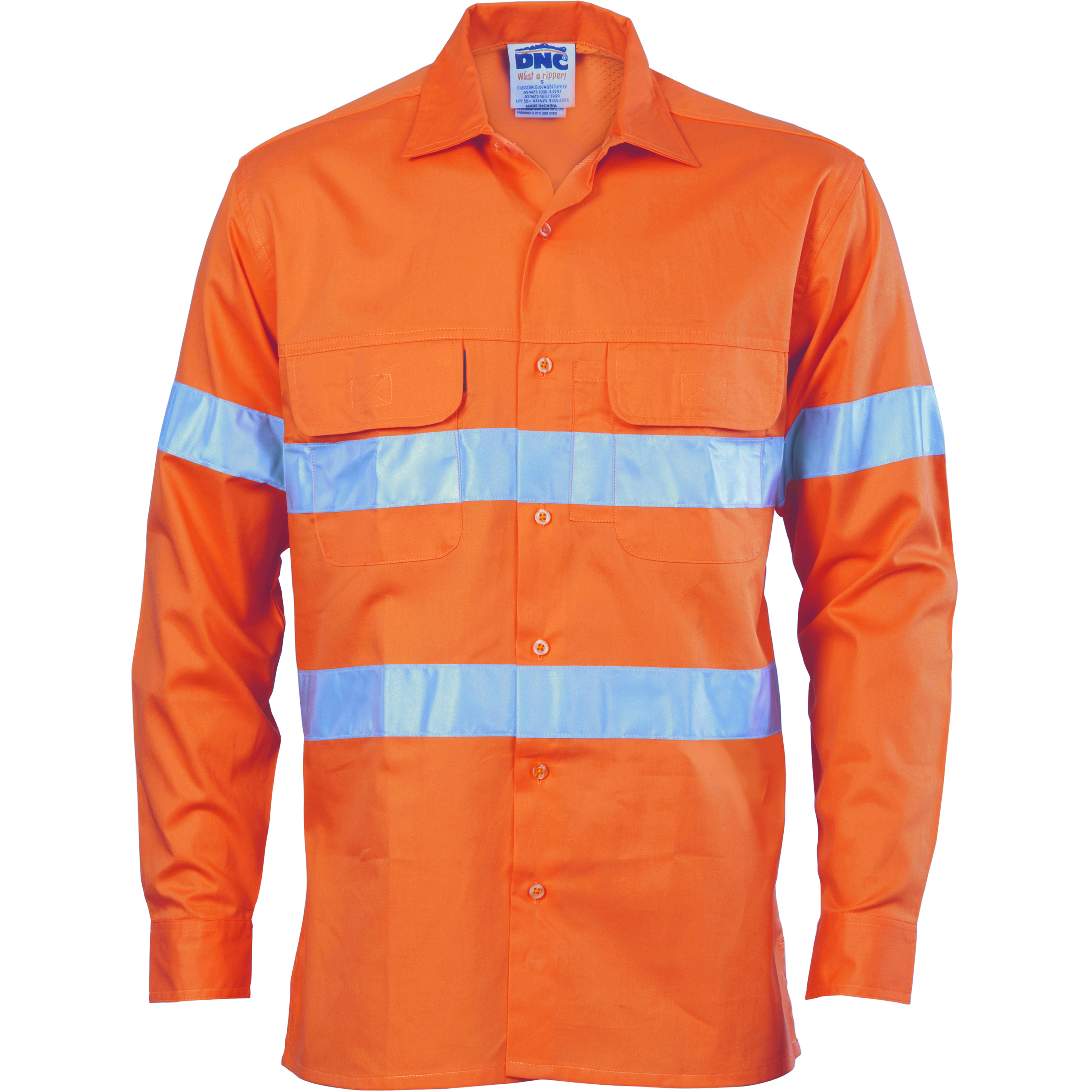 HiVis 3 Way Cool-Breeze Cotton Shirt with 3M
R/Tape - Long sleeve — view 1