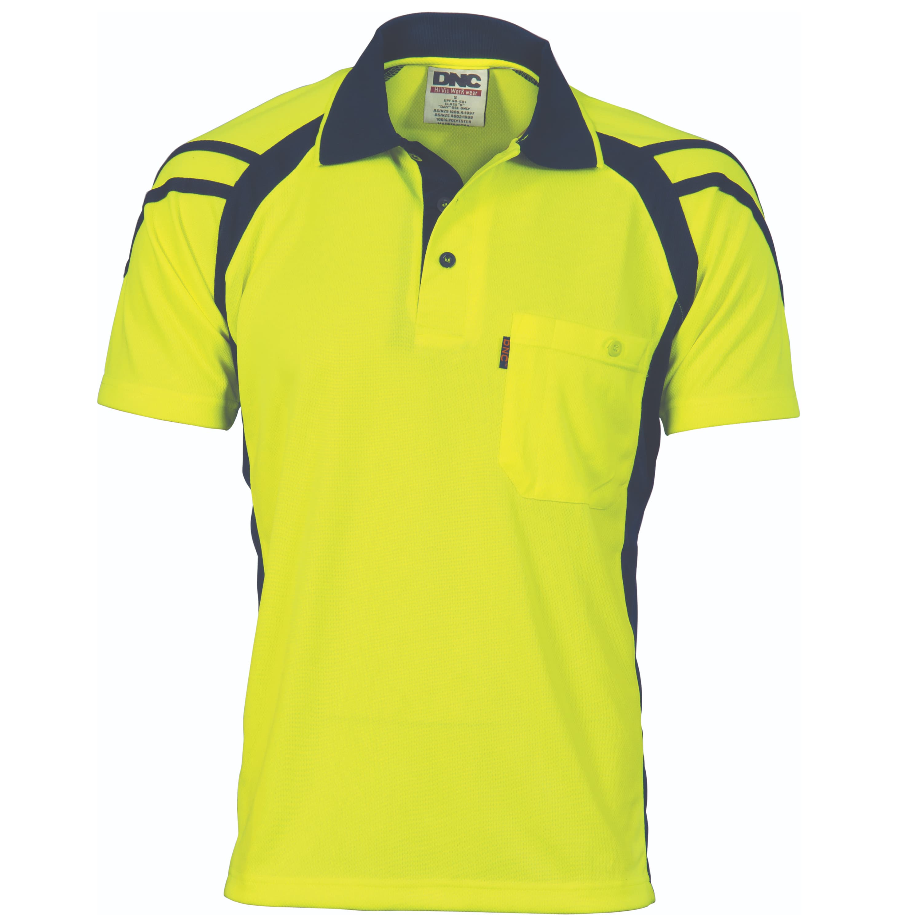 Cool Breathe Stripe Panel Polo Shirt
- Short Sleeve — view 1