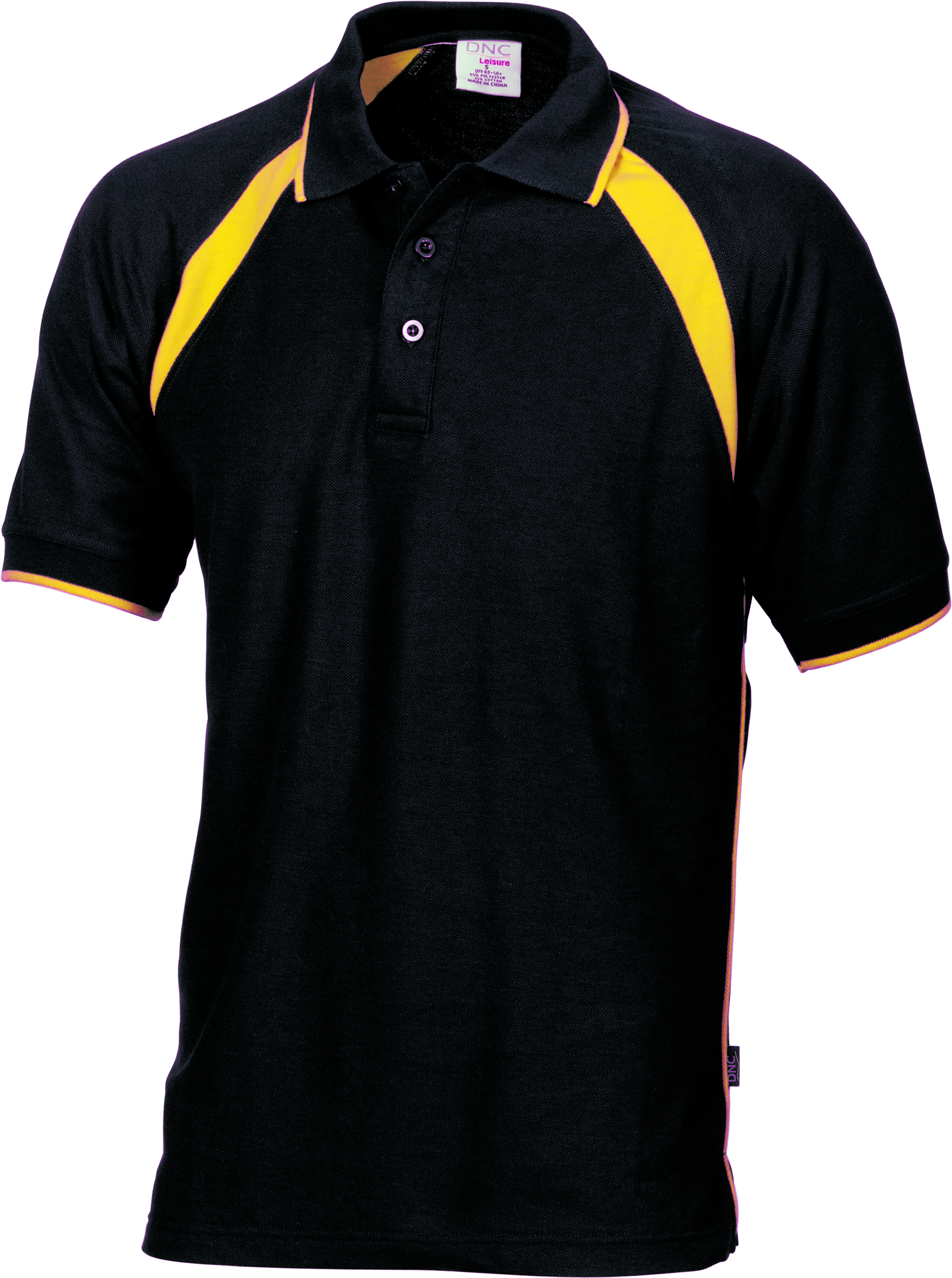 Mens Poly/Cotton Contrast Raglan Panel Polo — view 1