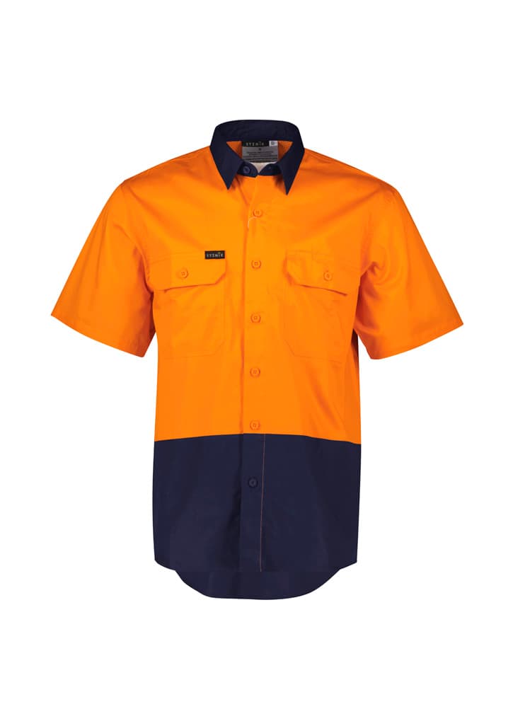 Mens Hi Vis Short Sleeve Shirt — view 1