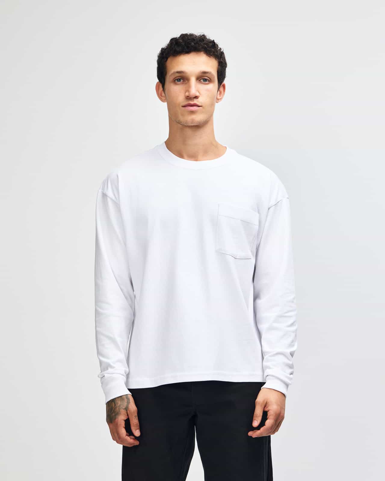 American Apparel Super Heavyweight Unisex Long Sleeve Pocket T-shirt