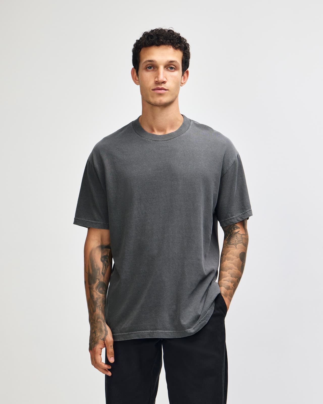 American Apparel Unisex Garment Dyed Heavyweight Cotton T-shirt — view 1