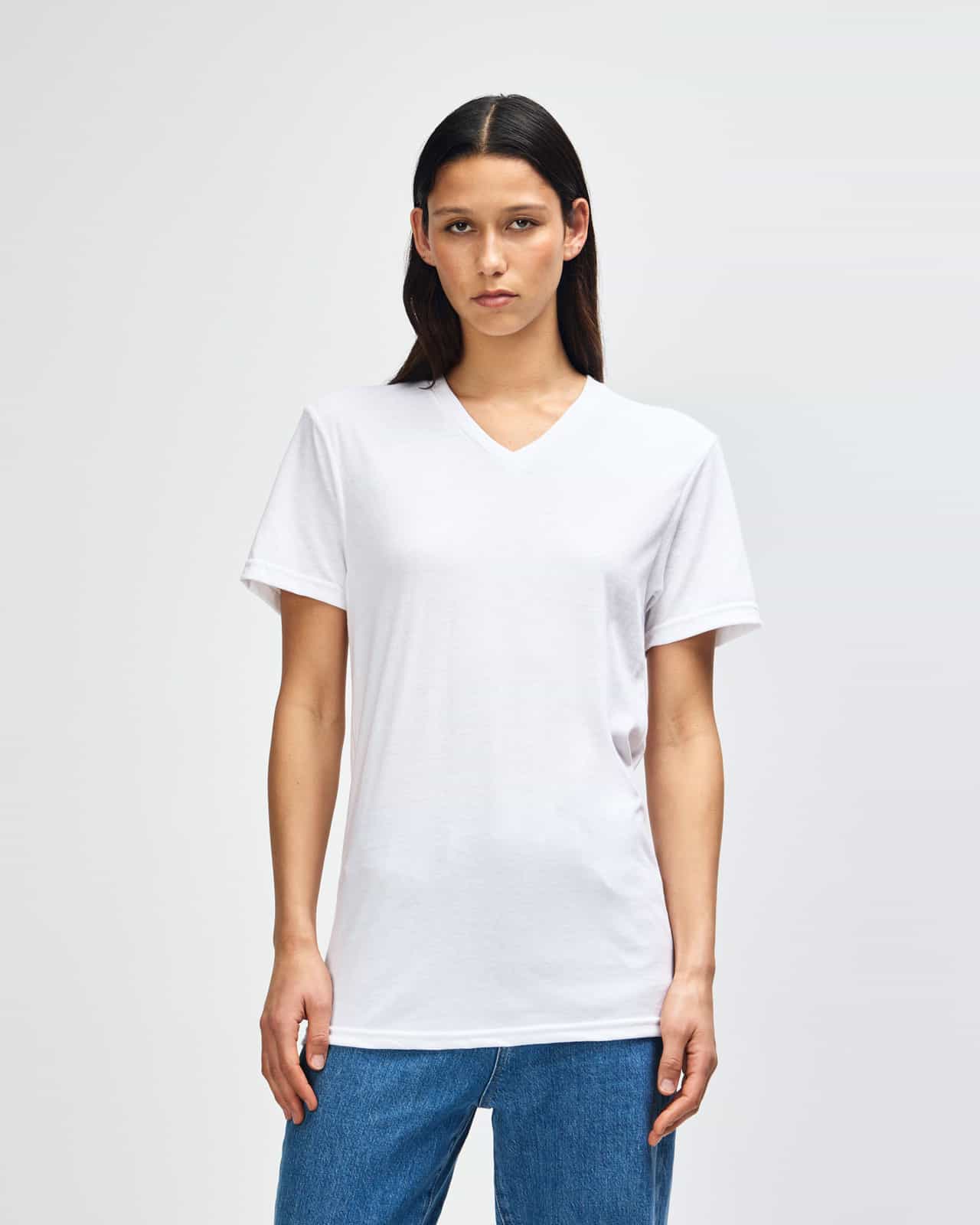 American Apparel Cvc Unisex V-neck T-shirt