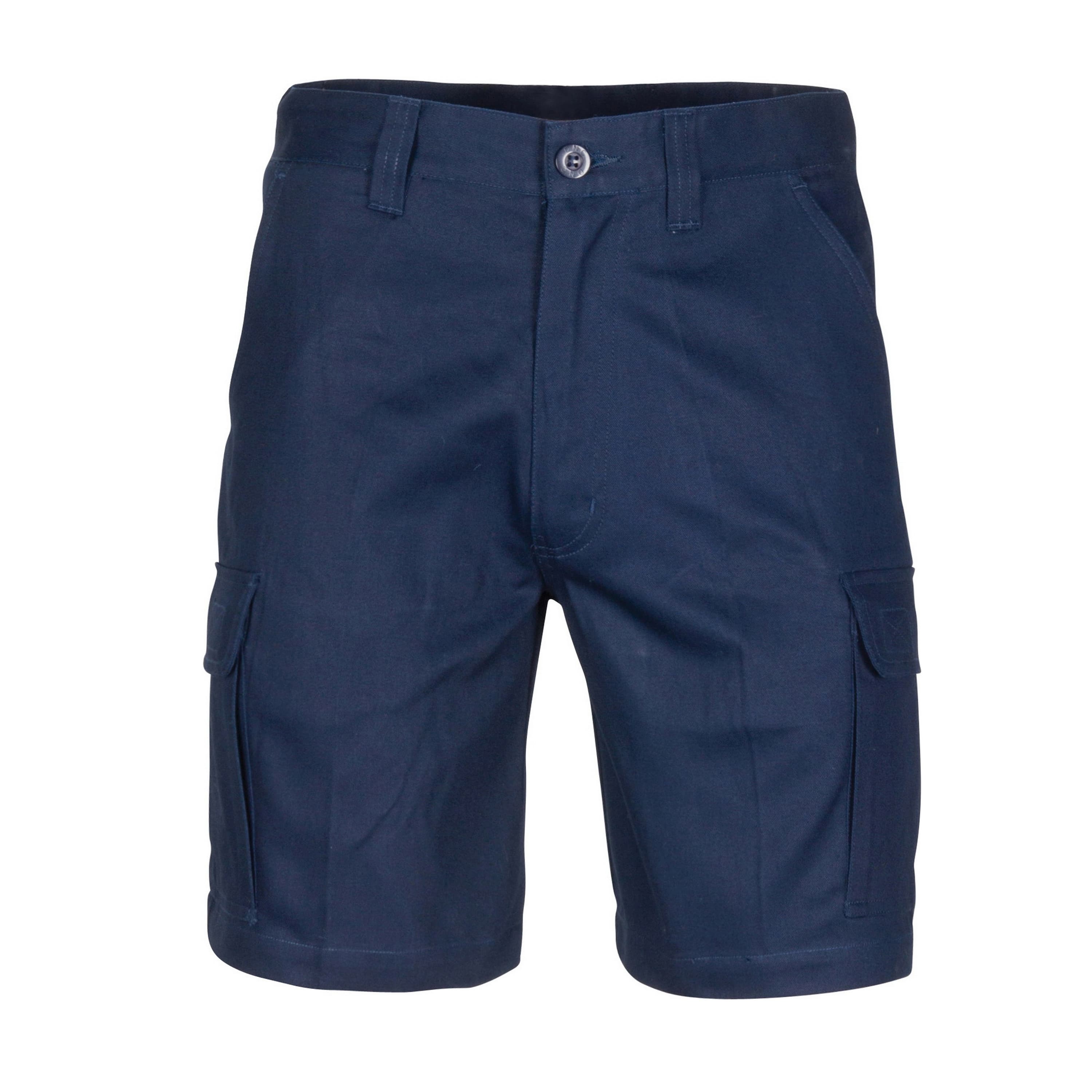 Middle Weight Cotton Double Slant Cargo Shorts - With Shorter Leg Length — view 1